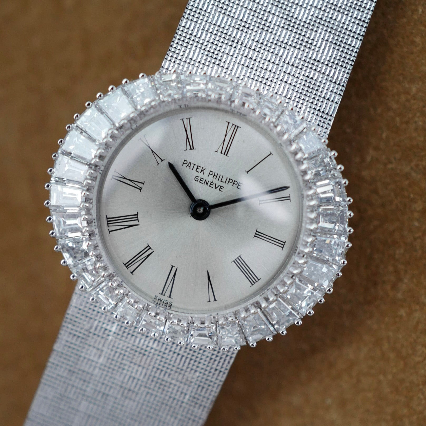 Patek Philippe White Gold Baguette Bezel Watch Ref. 3357/2