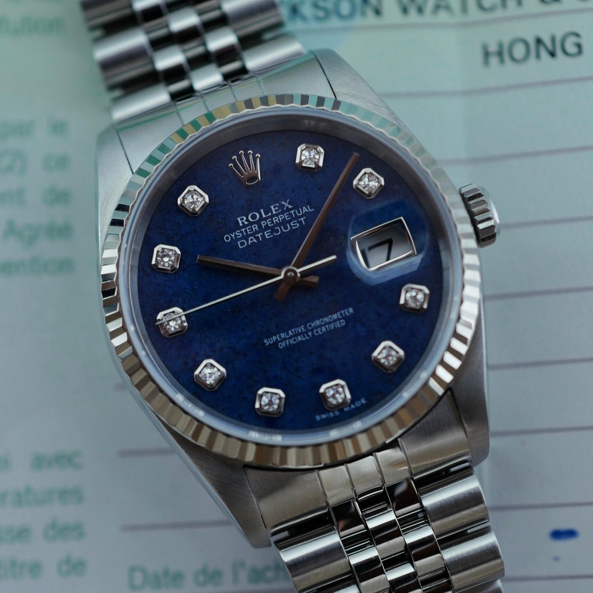 Rolex - Rolex Steel Datejust Ref. 16234 with Sodalite Dial - The Keystone Watches