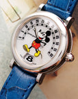 Gerald Genta Steel Retrograde Mickey Mouse Watch Ref. G3612