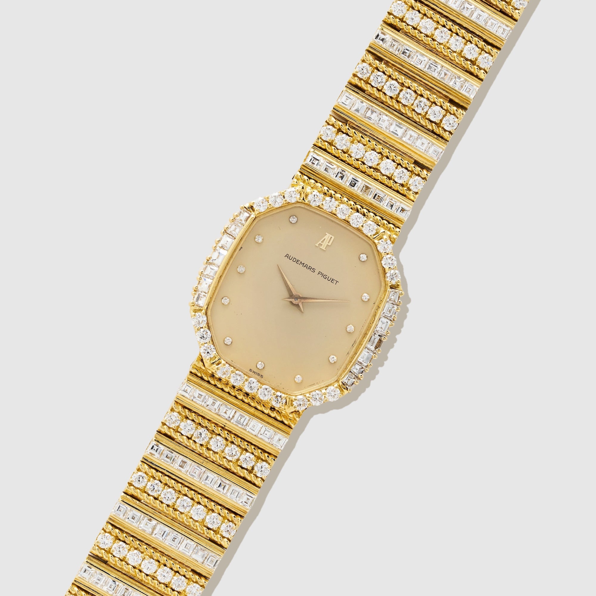 Audemars Yellow Gold and Diamond Bracelet Watch Ref. 4207