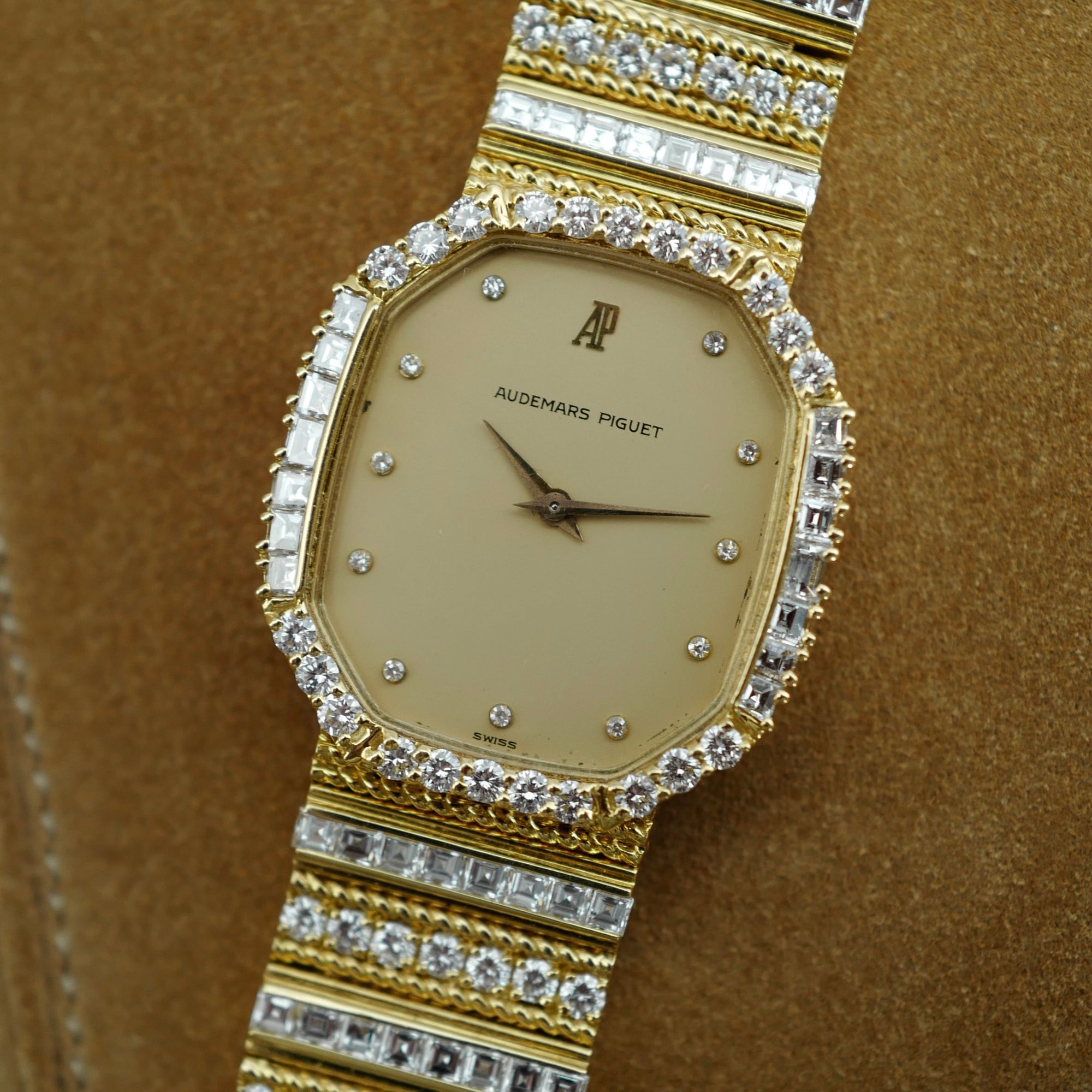 Audemars Yellow Gold and Diamond Bracelet Watch Ref. 4207