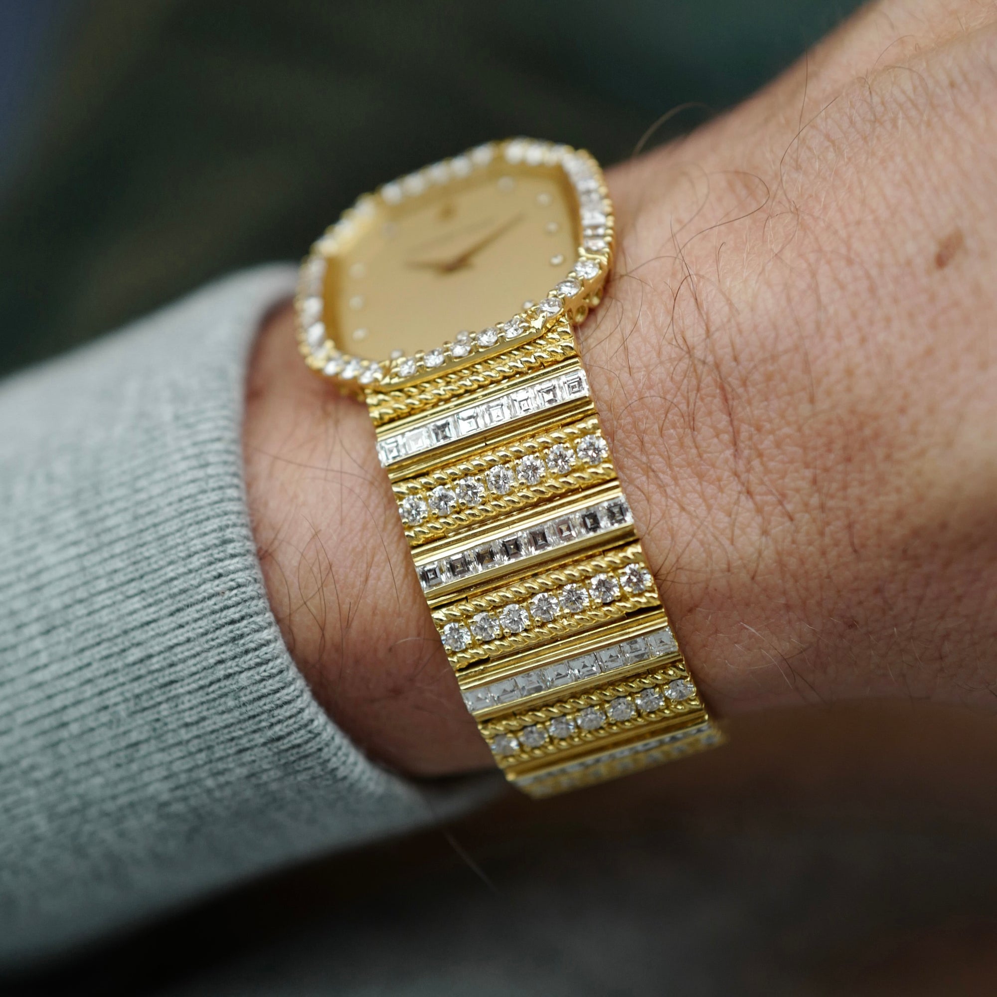 Audemars Yellow Gold and Diamond Bracelet Watch Ref. 4207