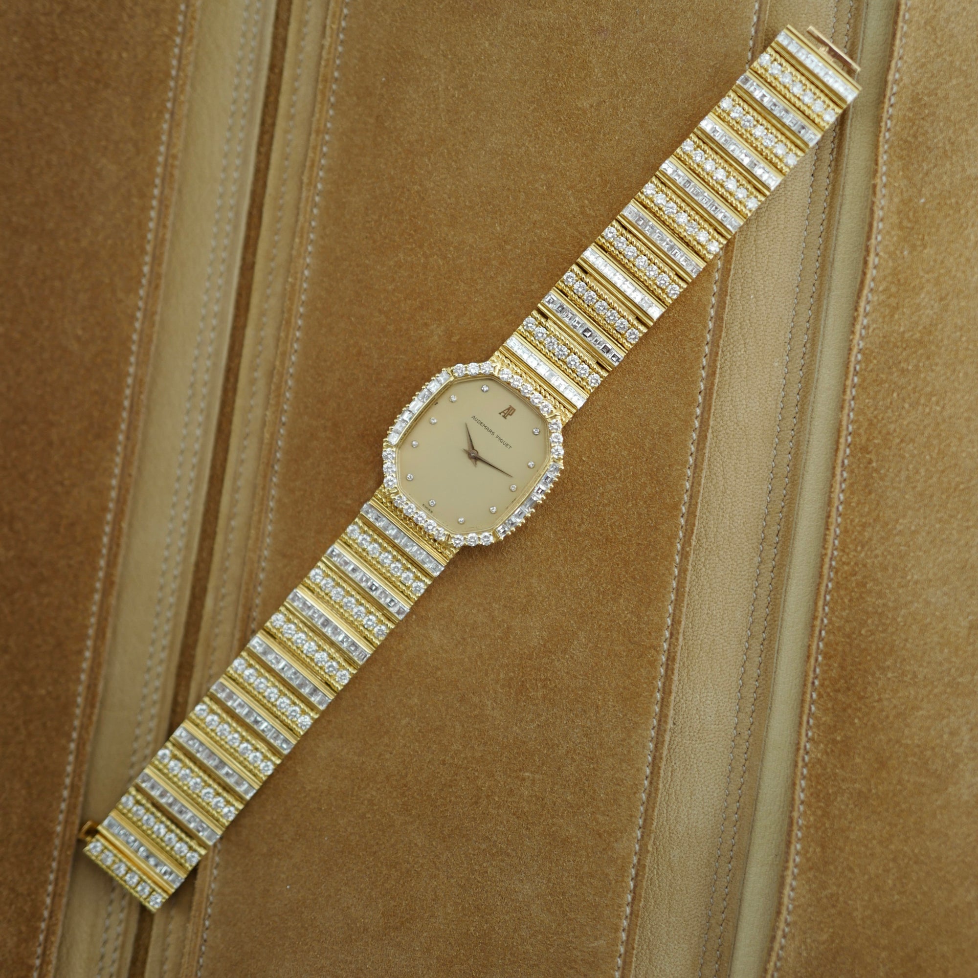 Audemars Yellow Gold and Diamond Bracelet Watch Ref. 4207