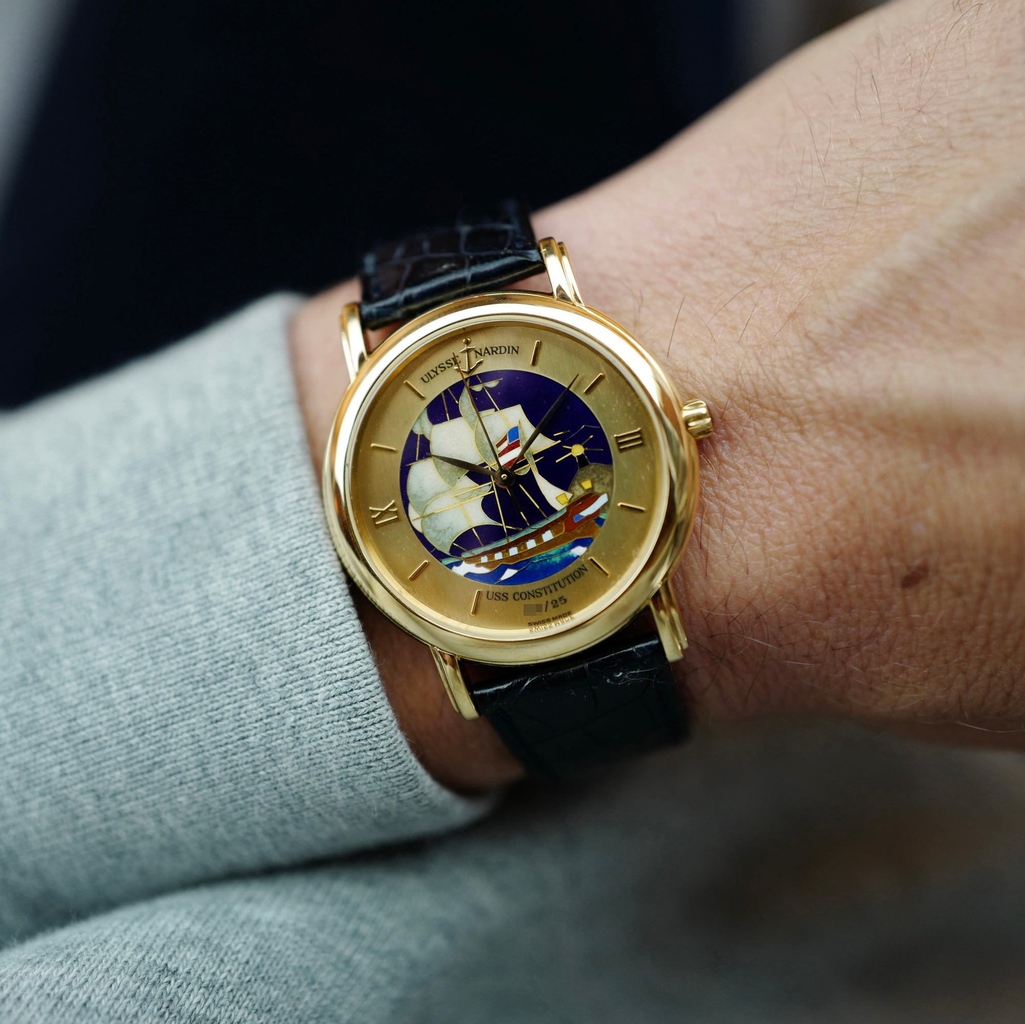 Ulysse Nardin Yellow Gold San Marco Ref. 131-77-9 USS Constitution (New Arrival)