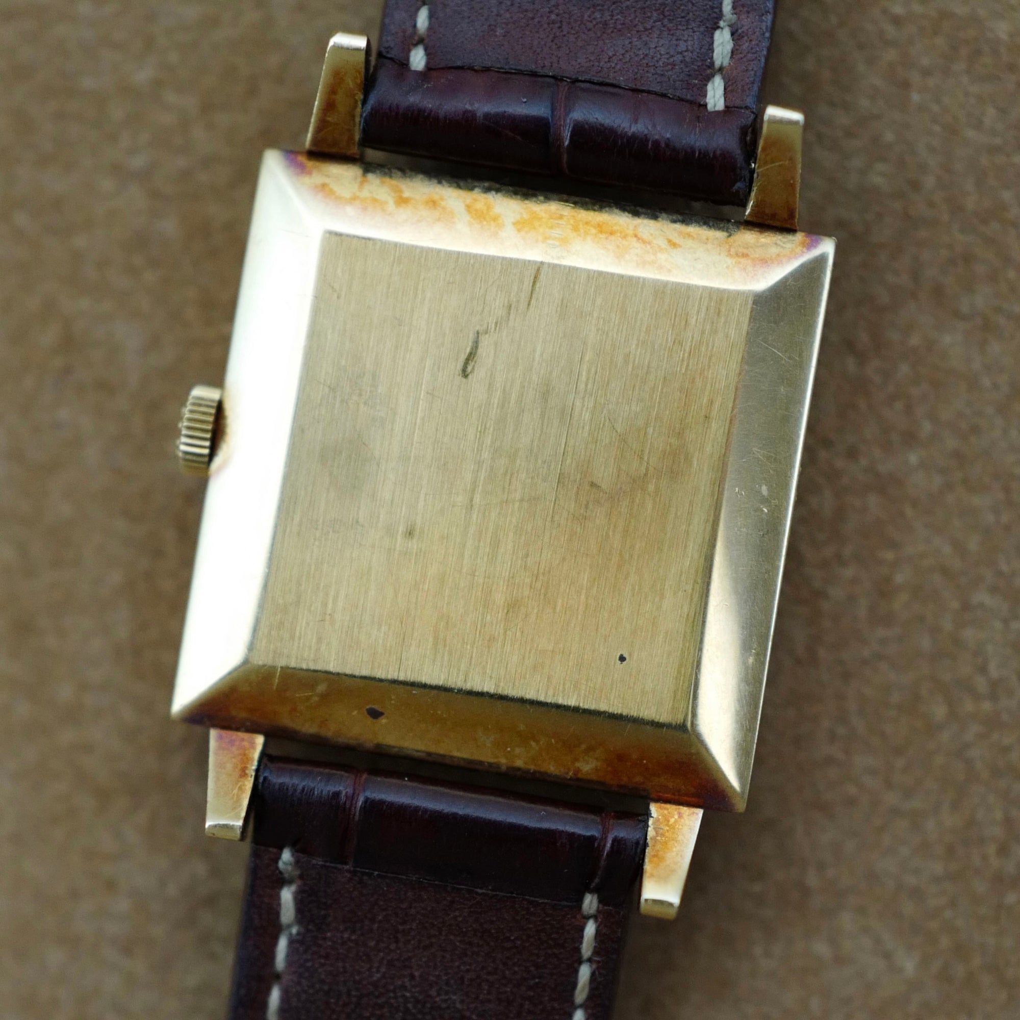 Patek Philippe Yellow Gold Square Watch Ref. 3406 Retailed by Hausmann &amp; Co.