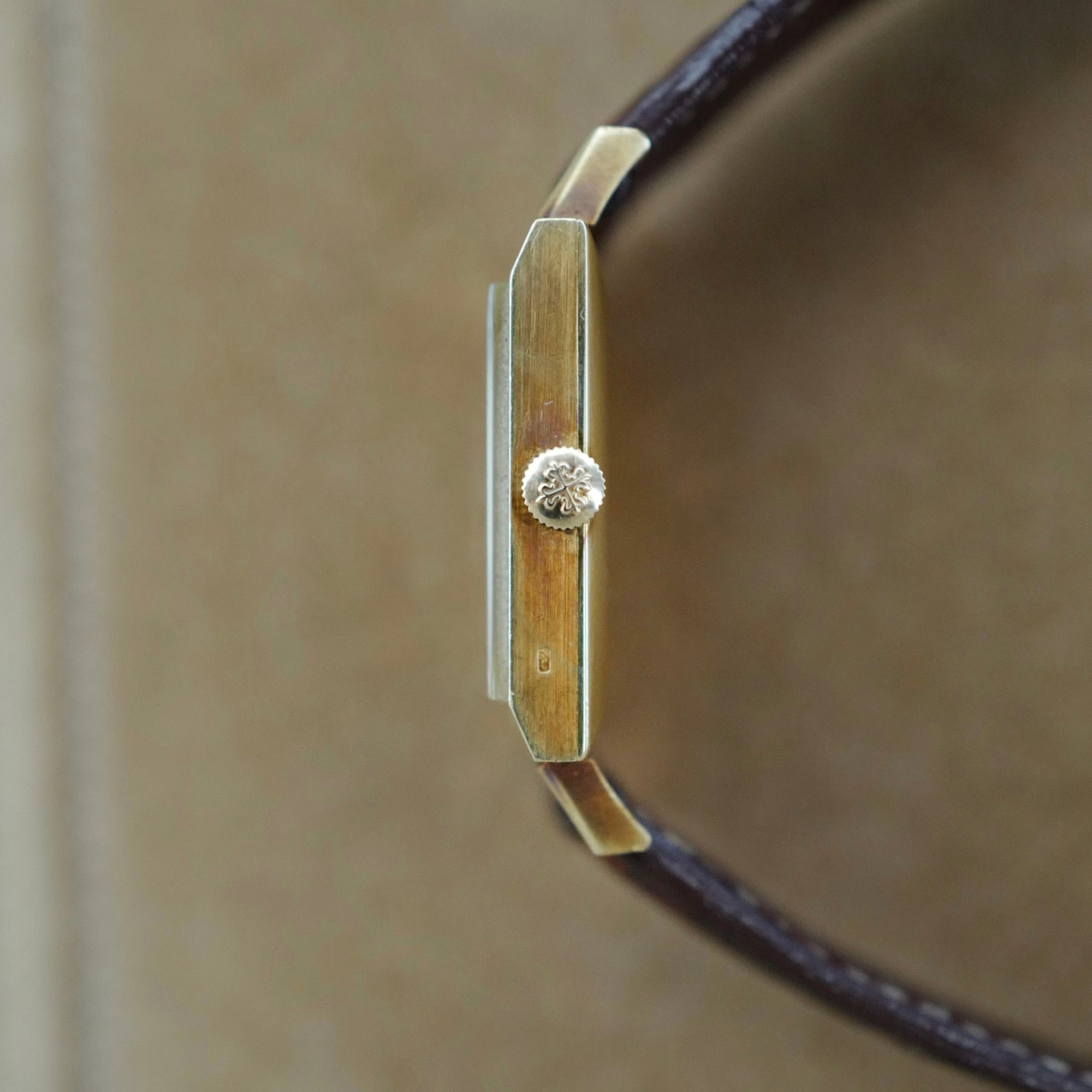 Patek Philippe Yellow Gold Square Watch Ref. 3406 Retailed by Hausmann &amp; Co.