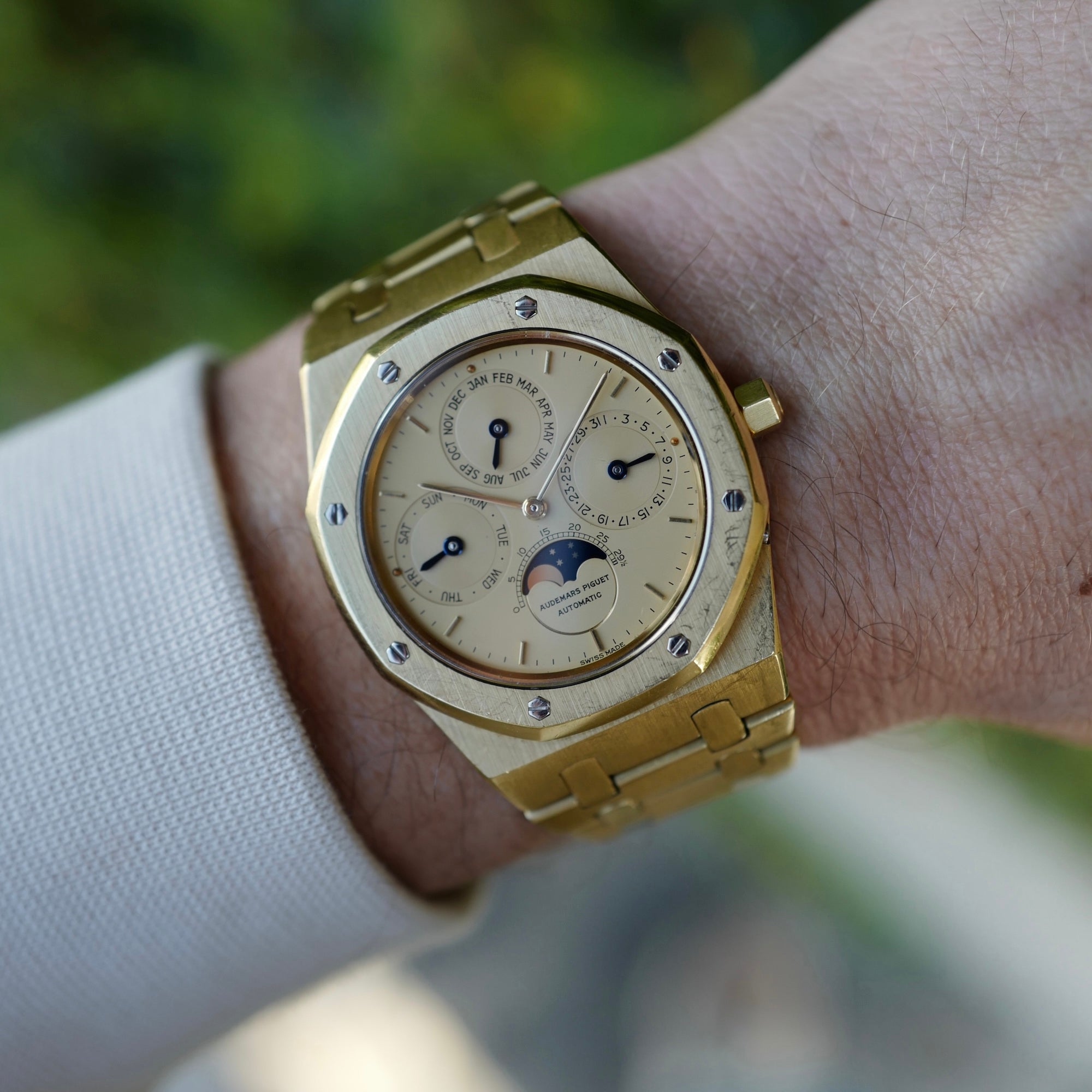 Audemars Piguet Yellow Gold Royal Oak Perpetual Watch Ref. 25554 (New Arrival)
