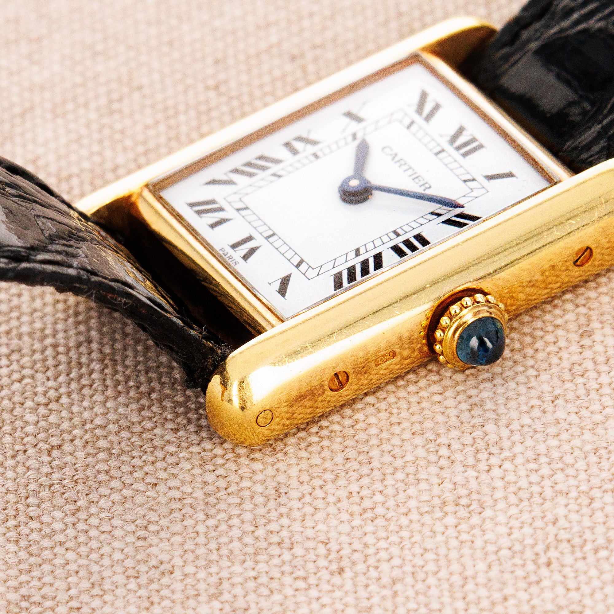 Cartier Yellow Gold Tank with Paris Dial