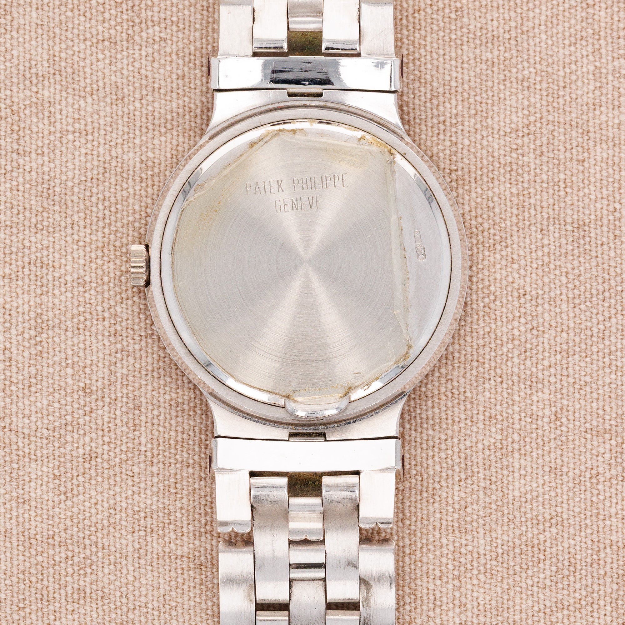 Patek Philippe White Gold Watch Ref 3964 with Diamonds and Rubies