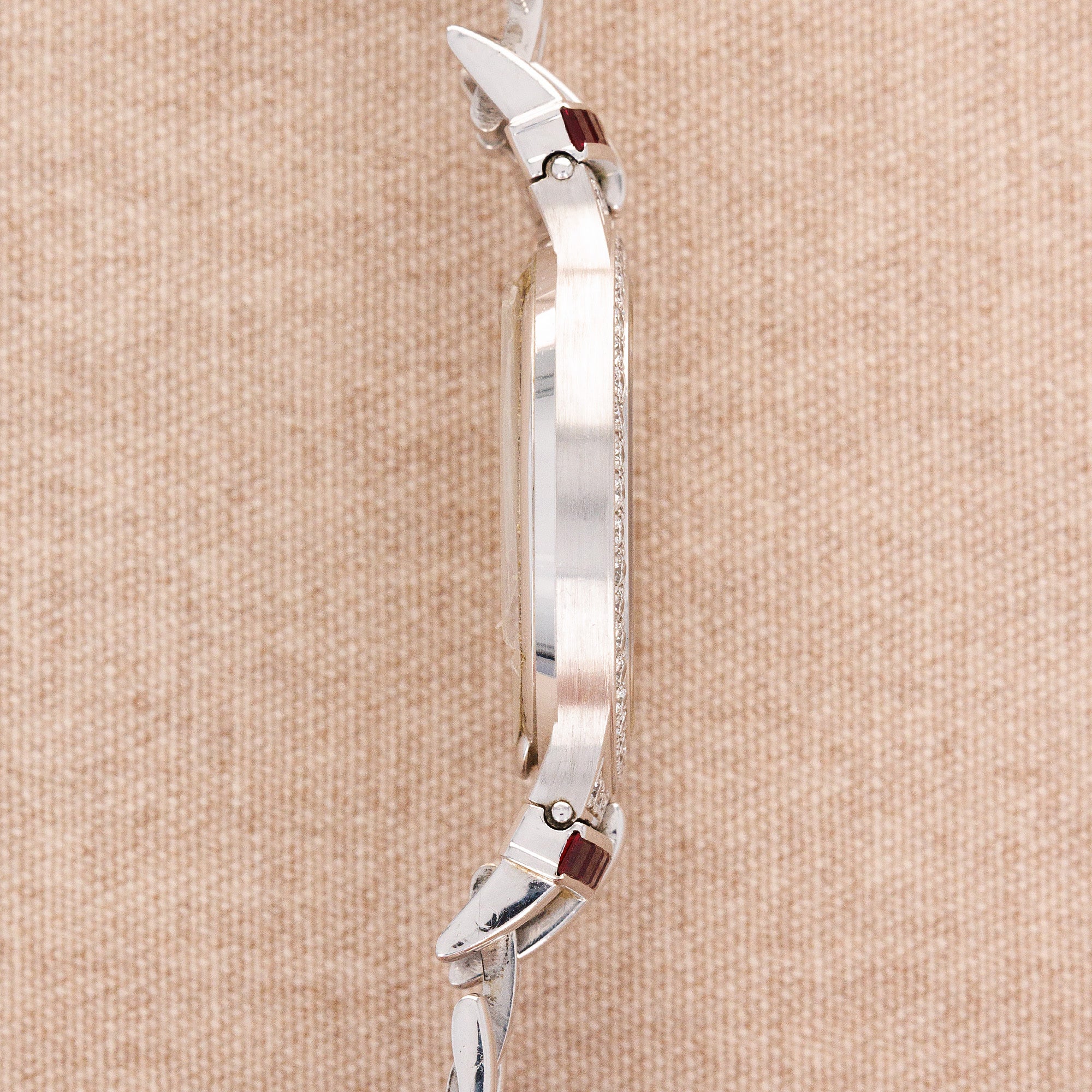 Patek Philippe White Gold Watch Ref 3964 with Diamonds and Rubies