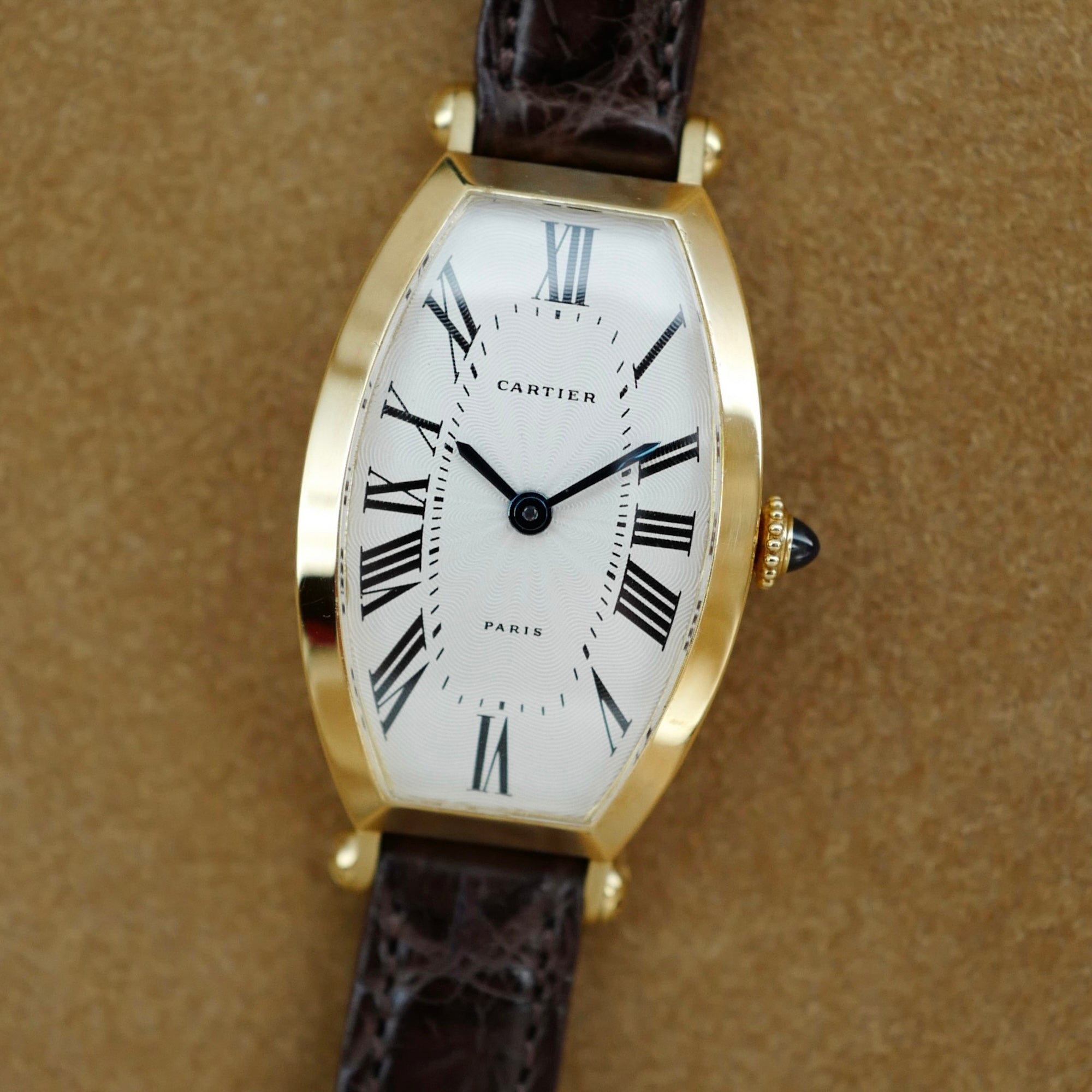 Cartier Yellow Gold Tonneau Watch, Paris 1991 (New Arrival)