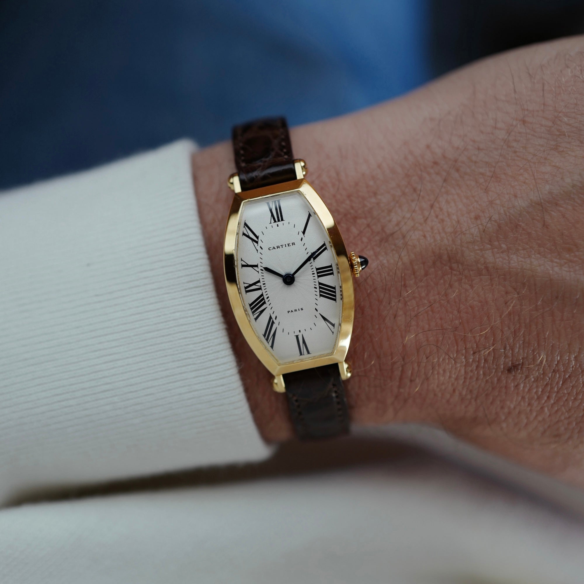 Cartier Yellow Gold Tonneau Watch, Paris 1991 (New Arrival)