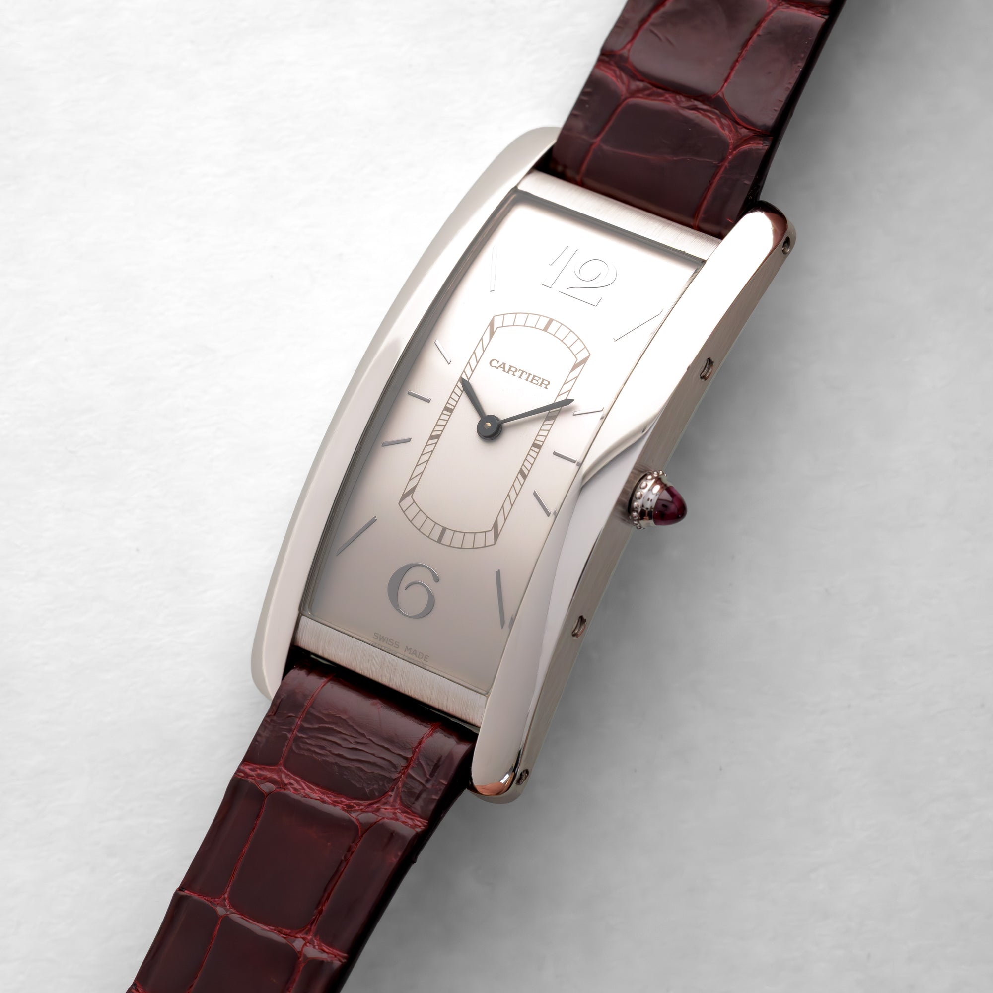 Cartier Platinum Tank Cintree Ref. 4124