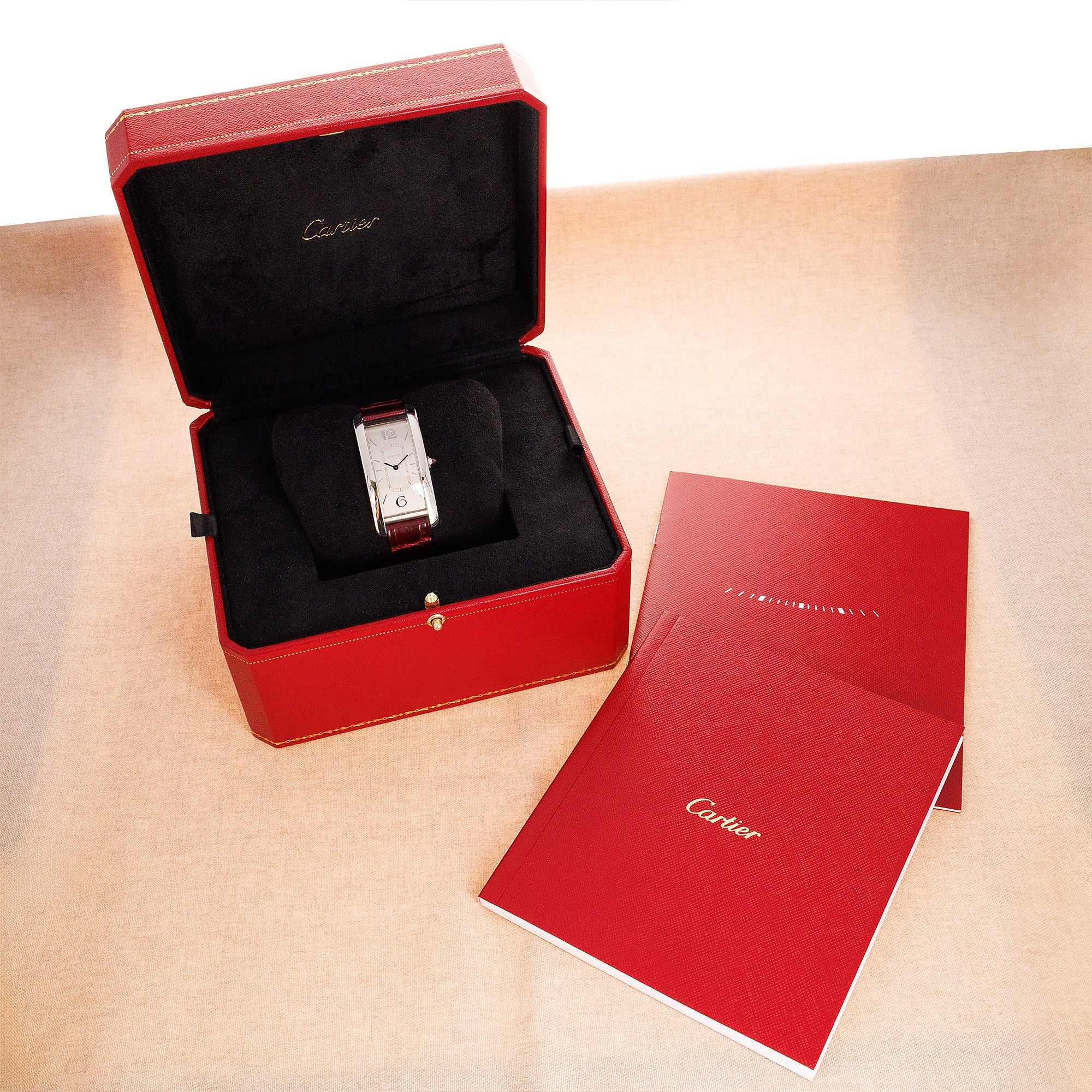 Cartier Platinum Tank Cintree Ref. 4124
