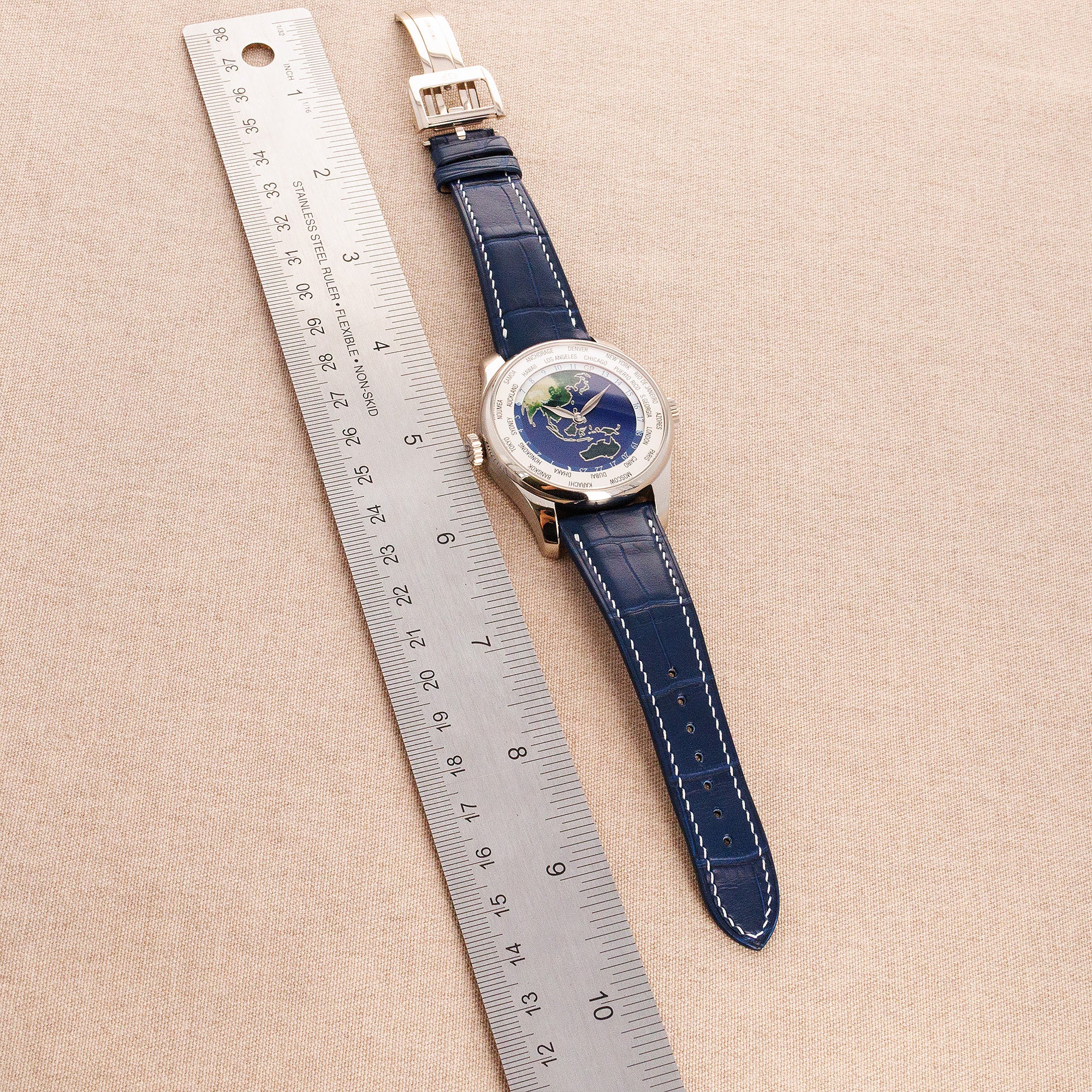 Girard Perregaux White Gold Triple Bridge Tourbillon Ref. 99350 with Unique Cloisonne Dial