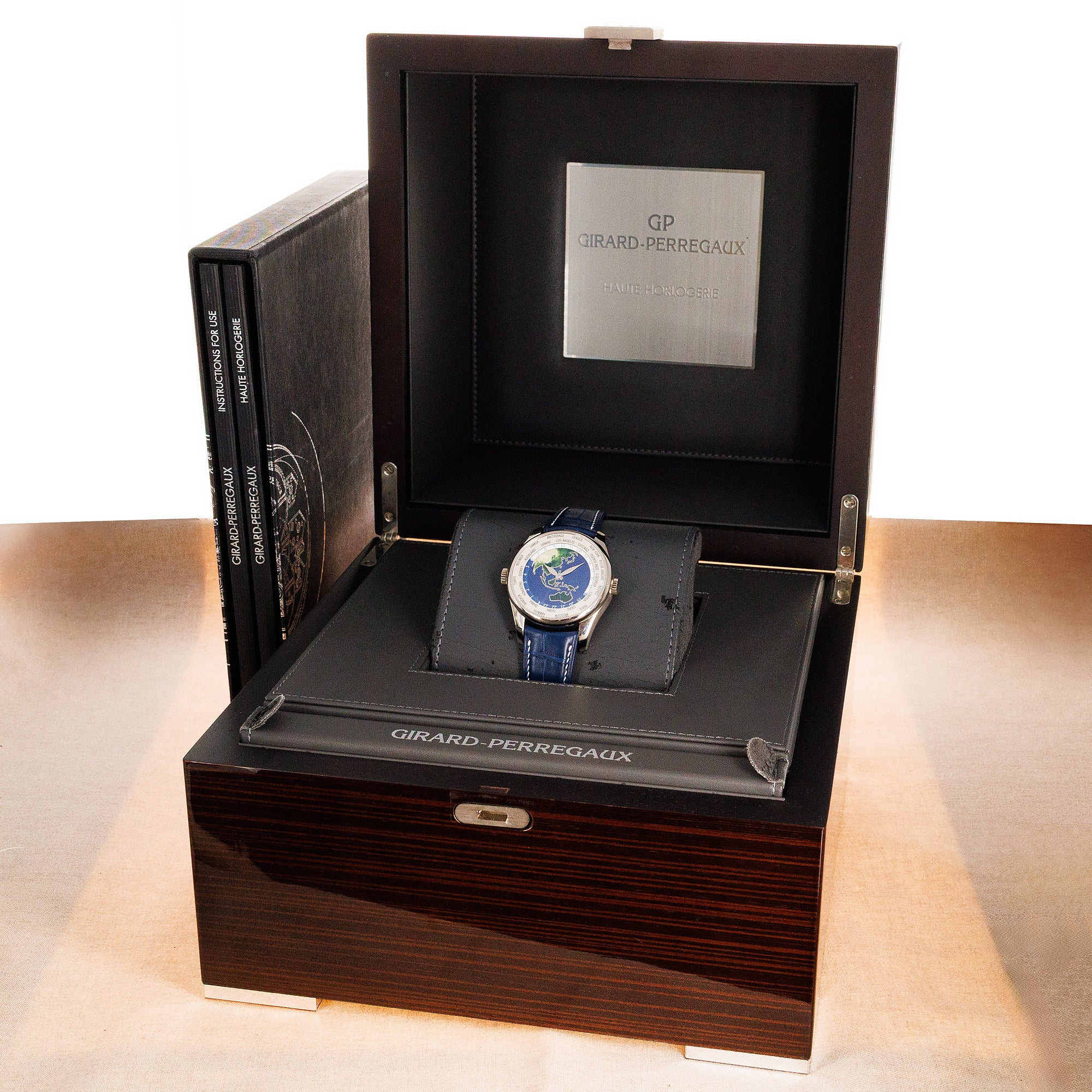 Girard Perregaux White Gold Triple Bridge Tourbillon Ref. 99350 with Unique Cloisonne Dial