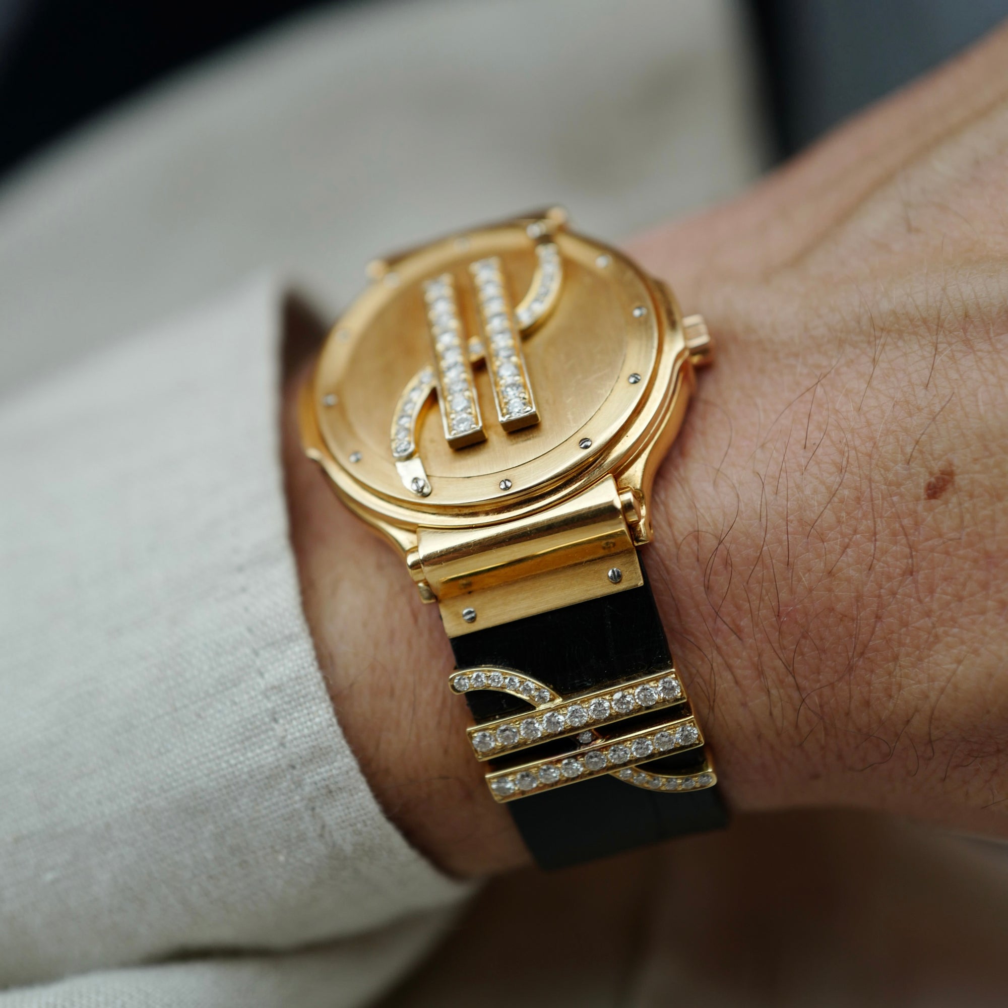 Hublot Yellow Gold MDM Cloisonne Ship Cover Watch Ref. 1589.8