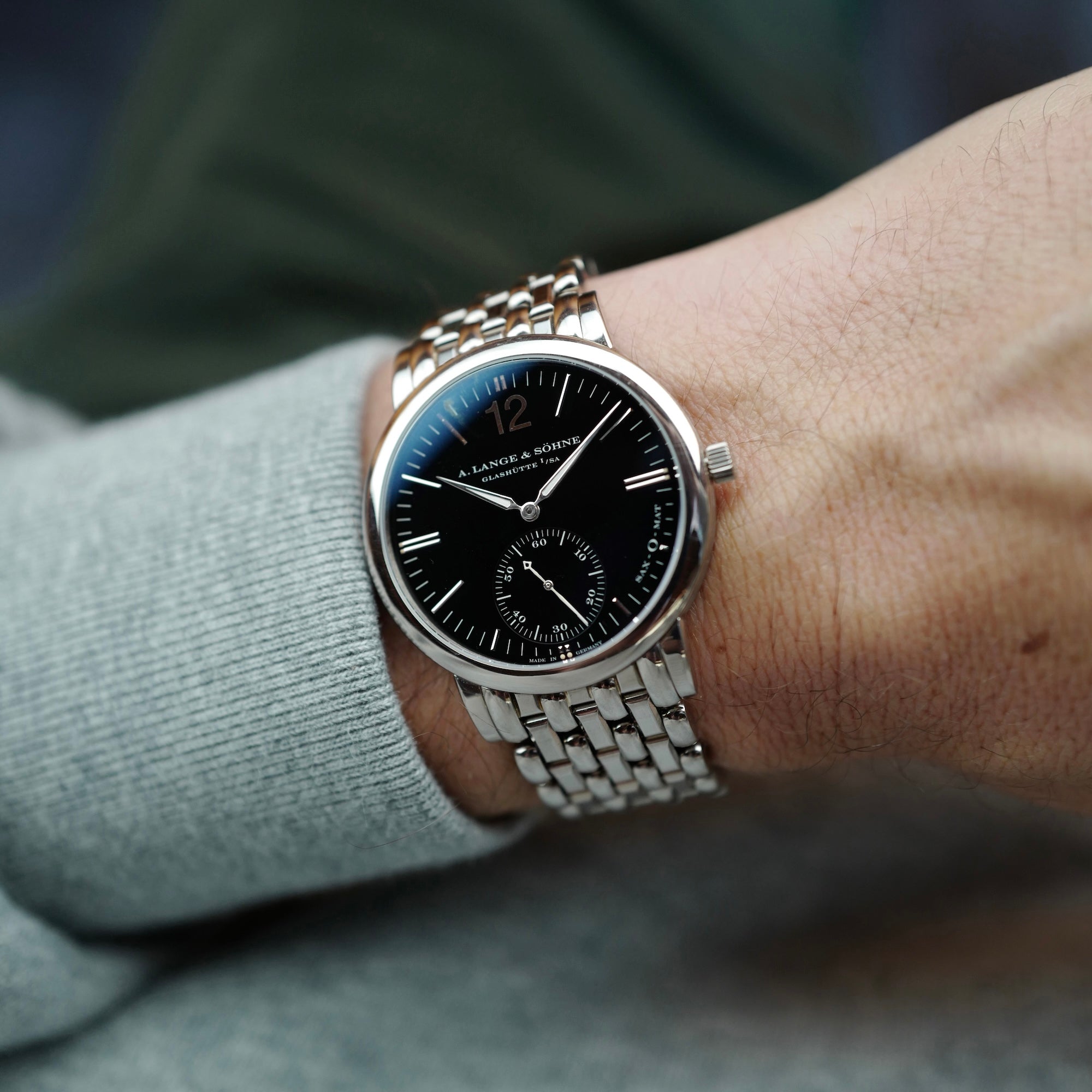 A. Lange & Sohne White Gold Saxomat Ref. 301.027 with Wellendorff Bracelet (New Arrival)