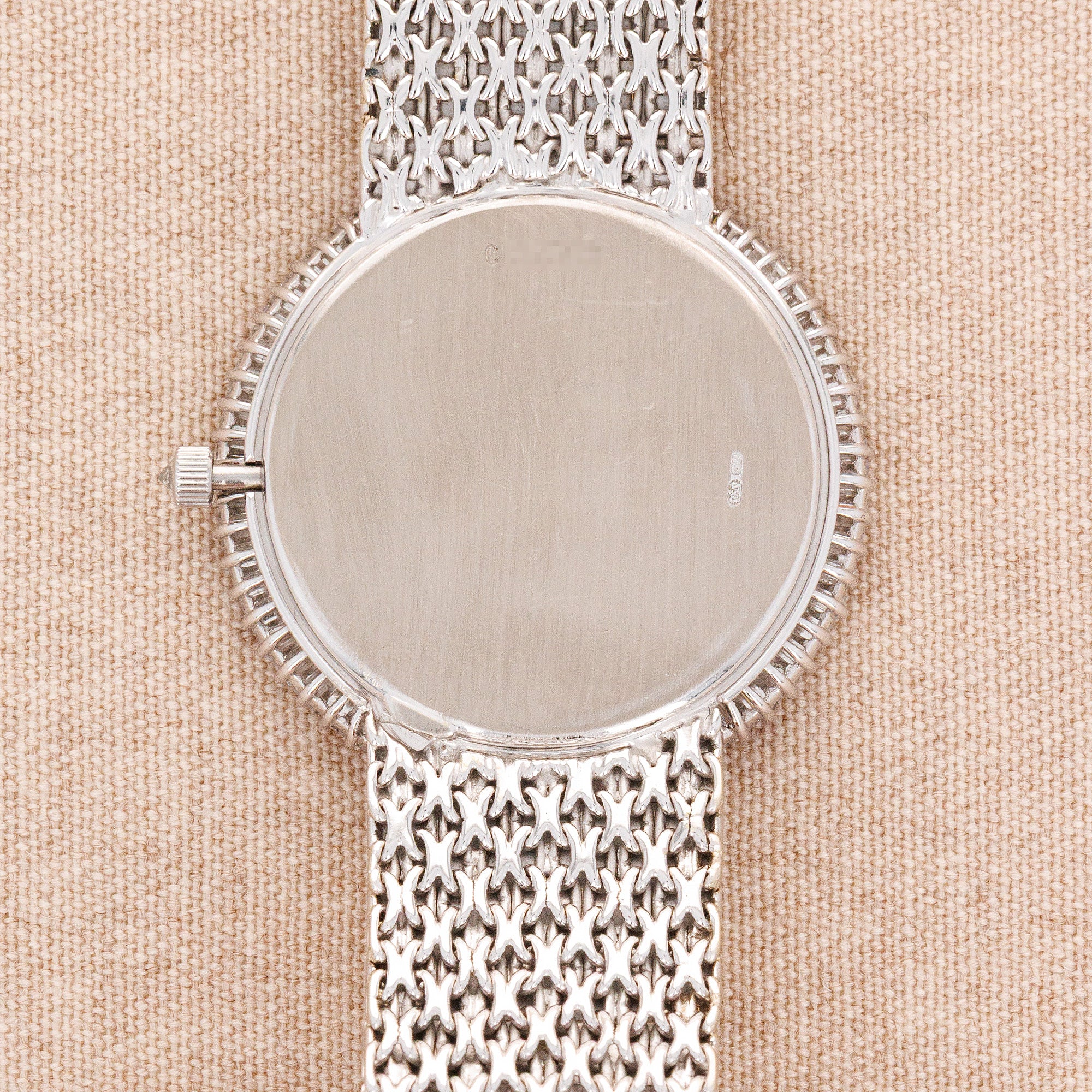 Audemars Piguet White Gold Watch with Baguette Diamonds and Onyx Dial