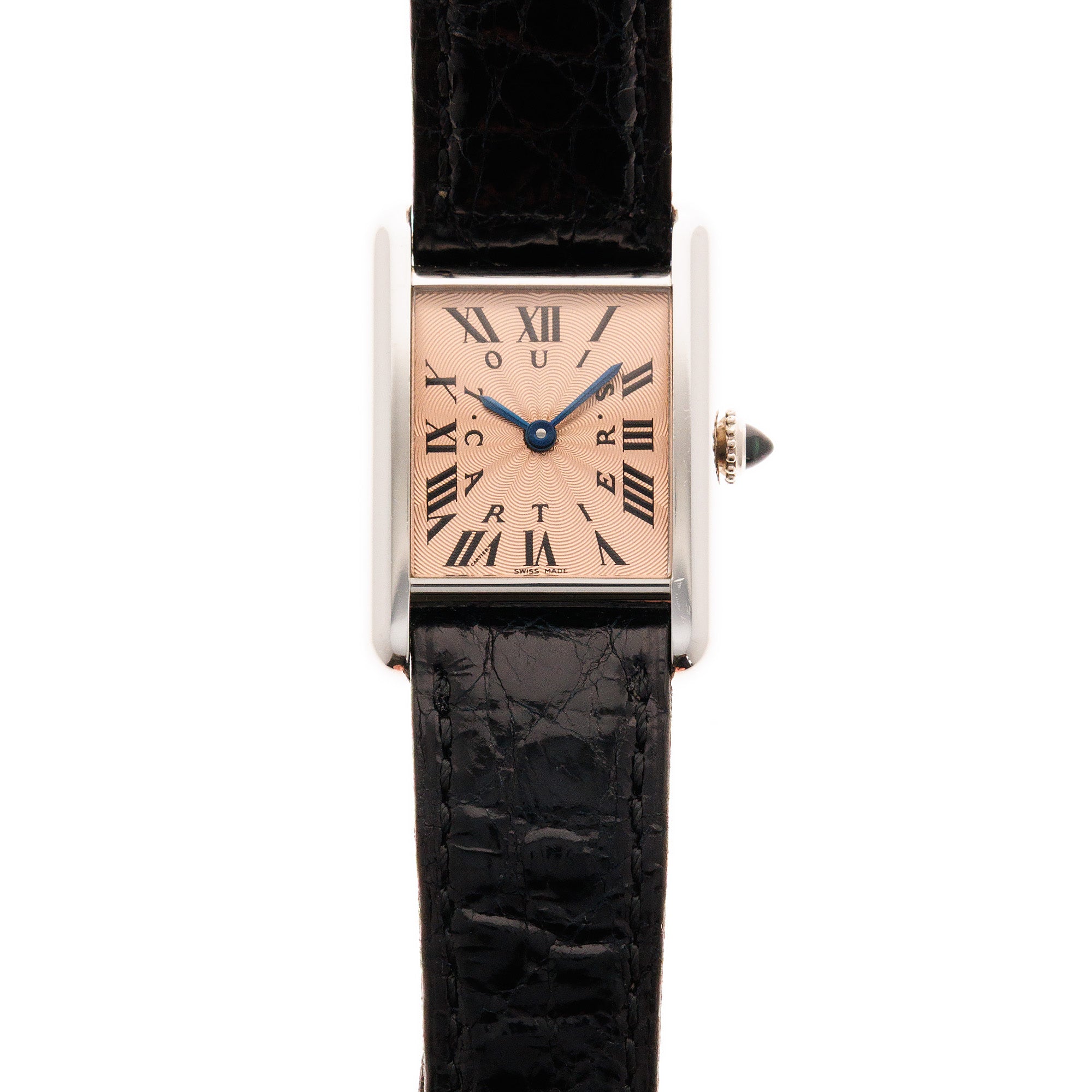 Cartier Platinum Salmon Dial Watch Ref. 1611