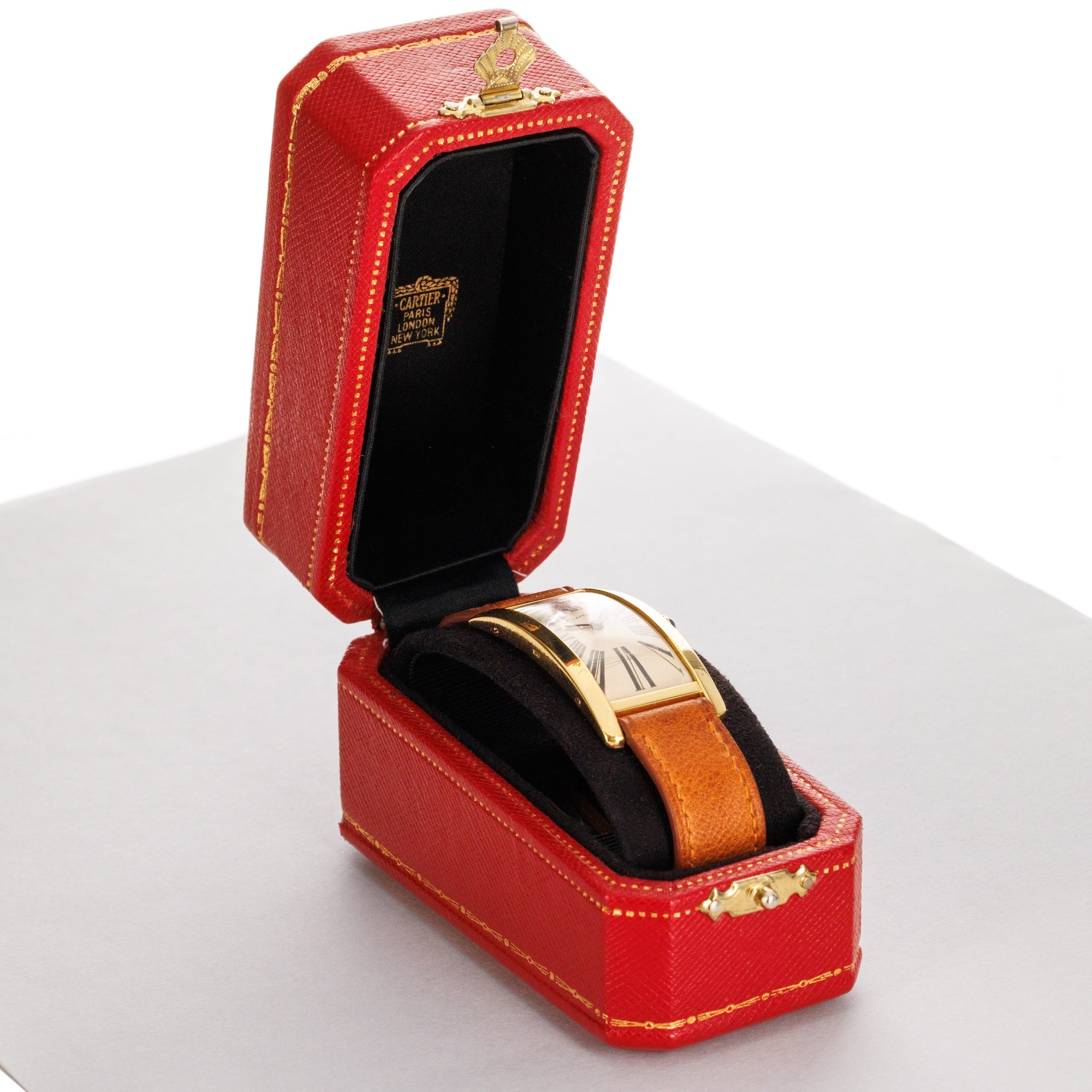 Cartier アーチ型置時計 Cartier Tank Cintree 18k YG