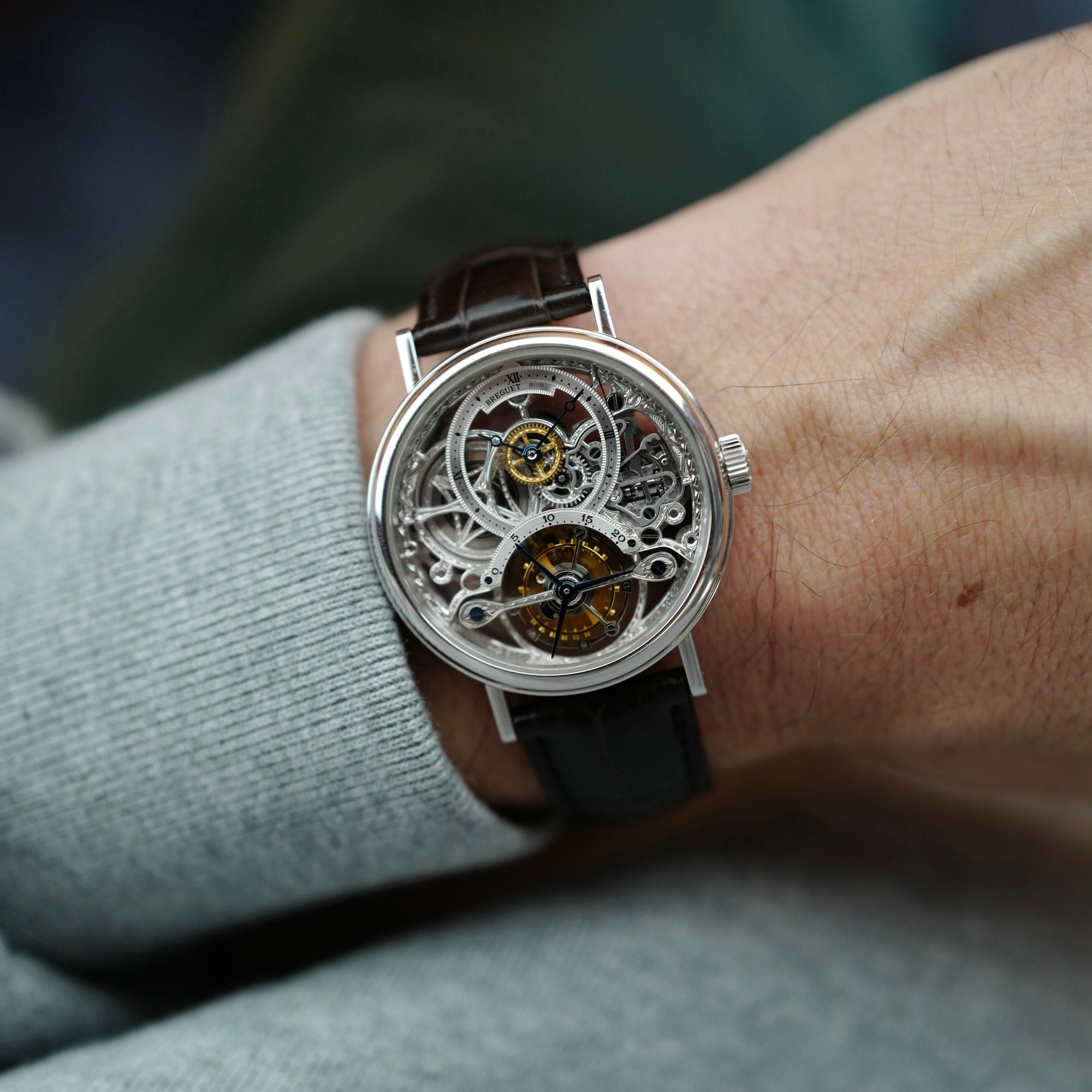 Breguet Platinum Skeleton Tourbillon Watch Ref. 3355 (New Arrival)