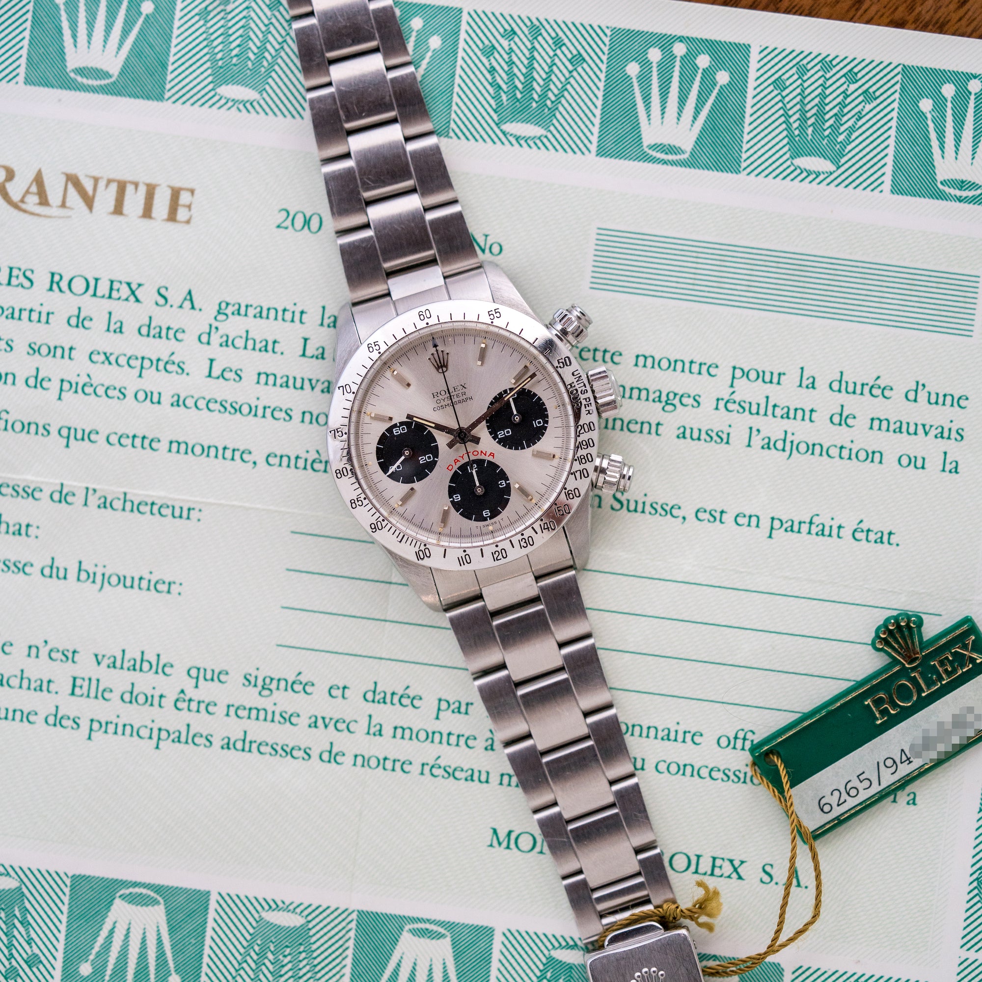 Rolex Cosmograph Daytona Big Red Ref. 6265 Box and Papers (New Arrival)