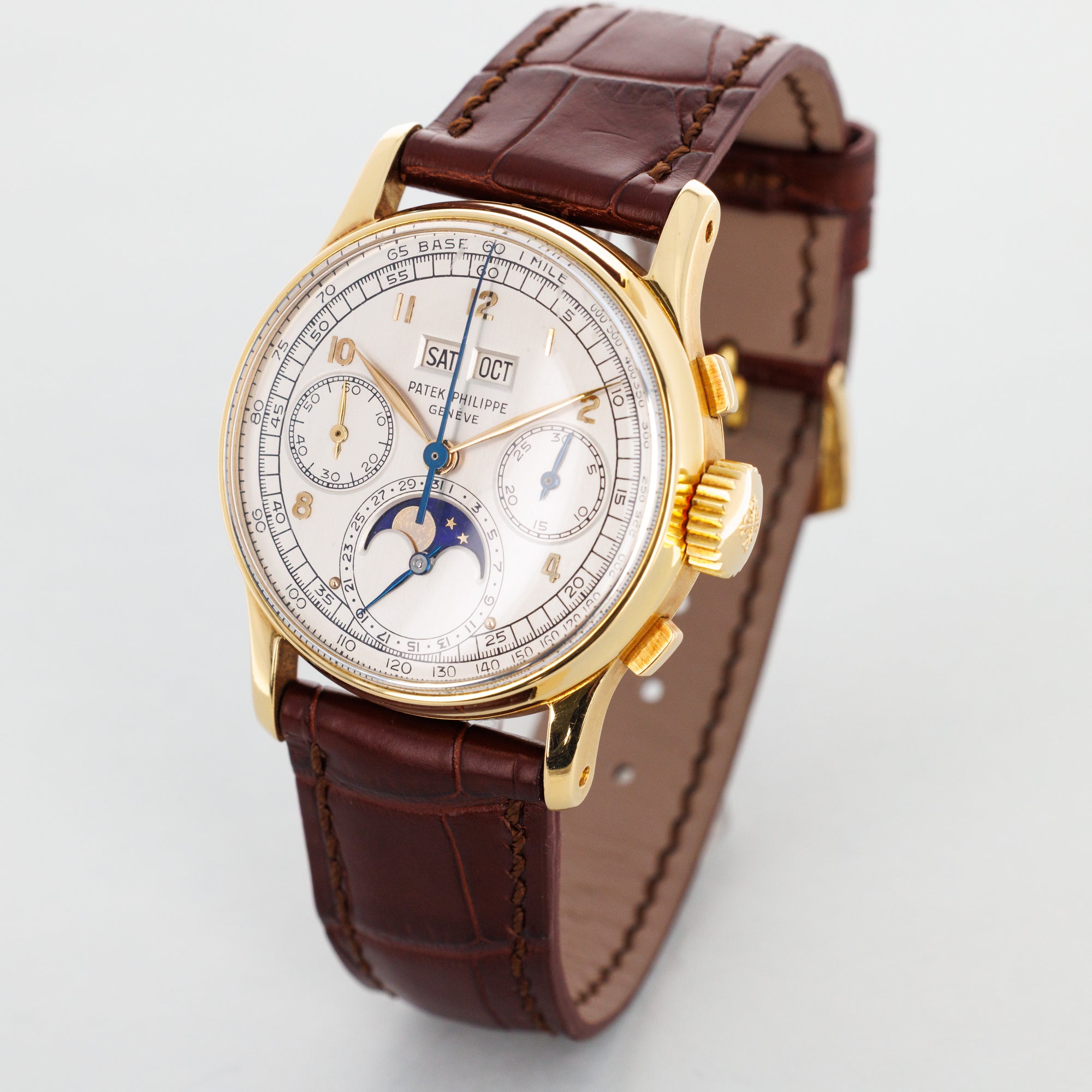 Patek Philippe Yellow Gold Perpetual Calendar Watch Ref. 1518, Made in 1951