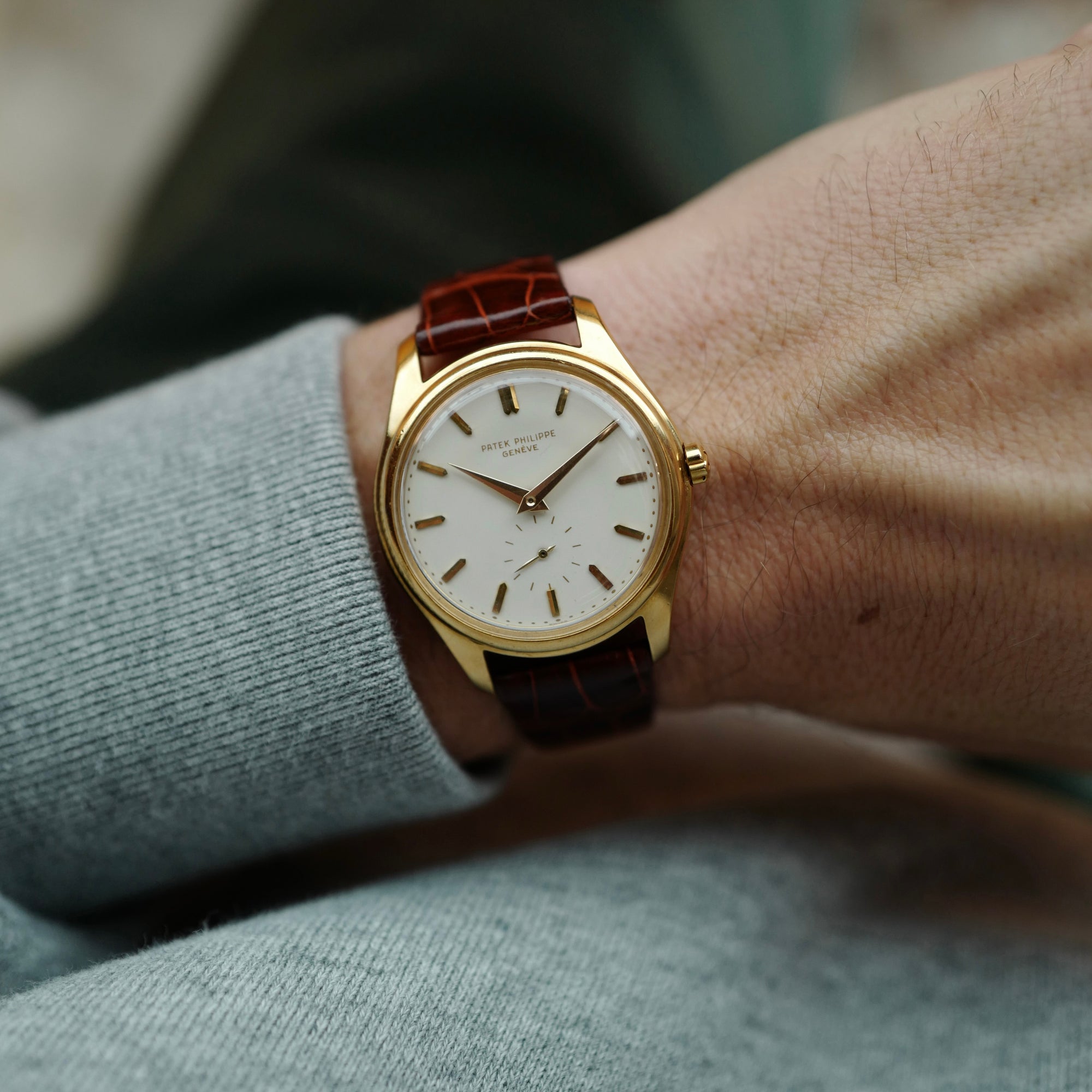 Patek Philippe Yellow Gold Enamel Dial Calatrava Watch Ref. 2526