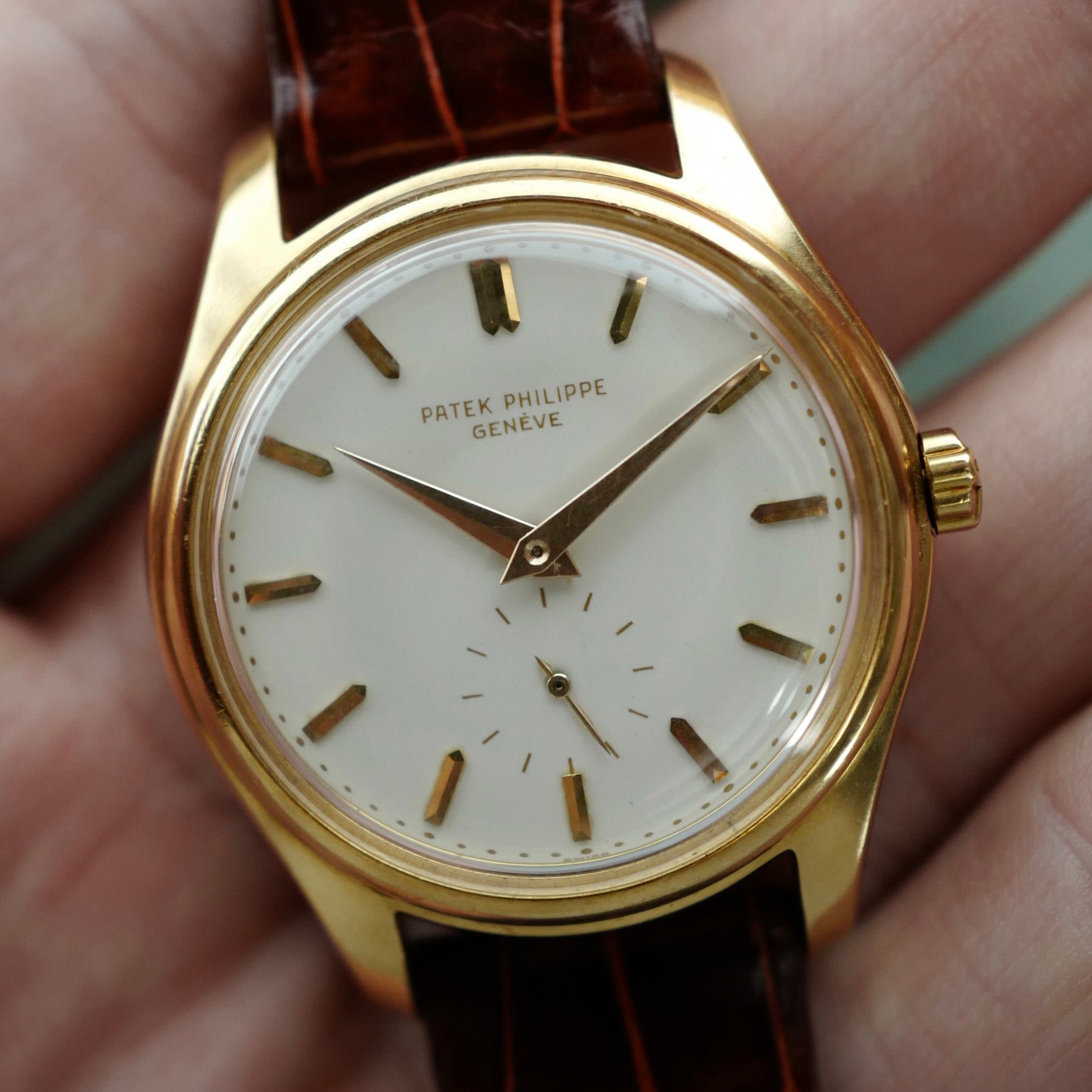 Patek Philippe Yellow Gold Enamel Dial Calatrava Watch Ref. 2526