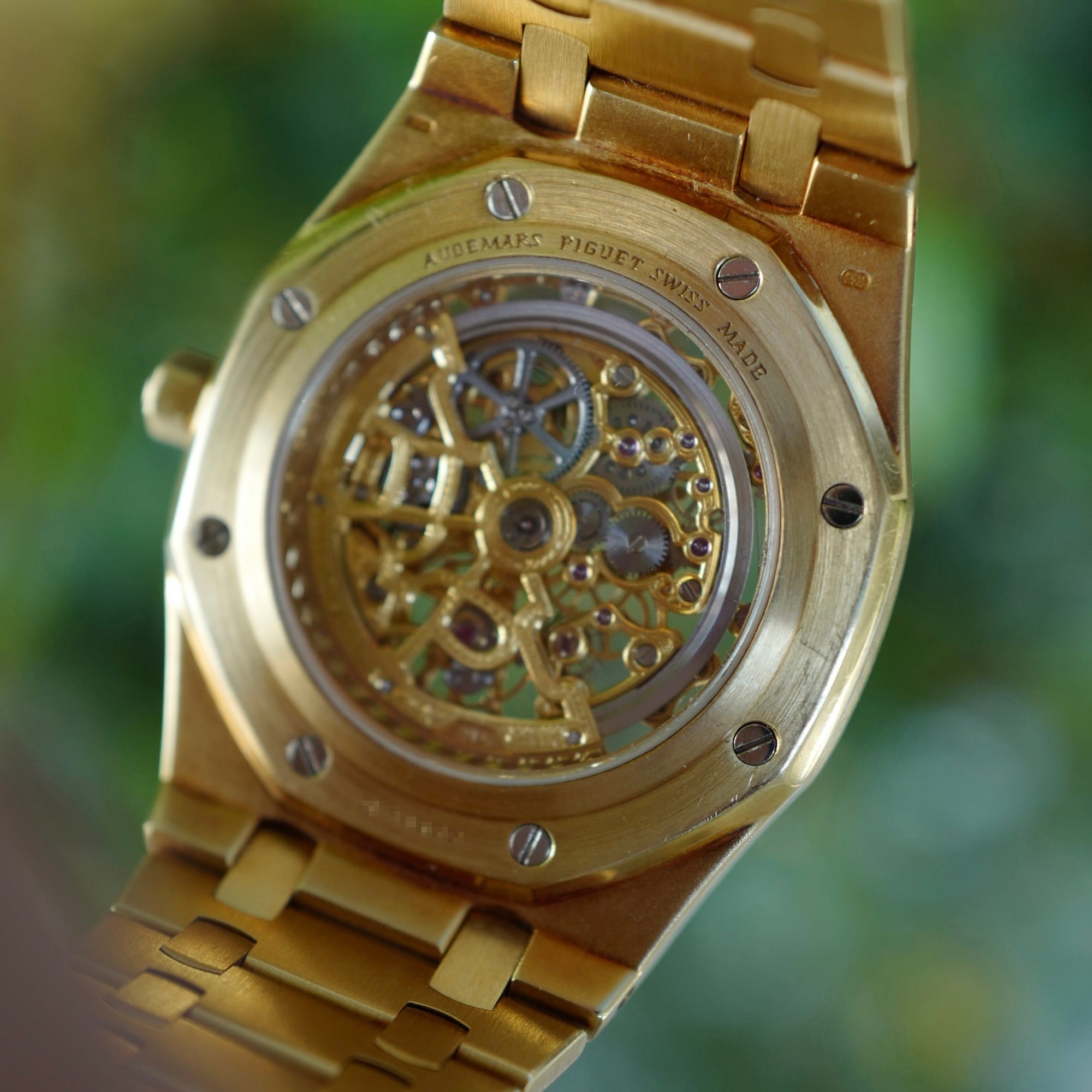 Audemars Piguet Yellow Gold Royal Oak Skeleton Watch Ref. 14789BA