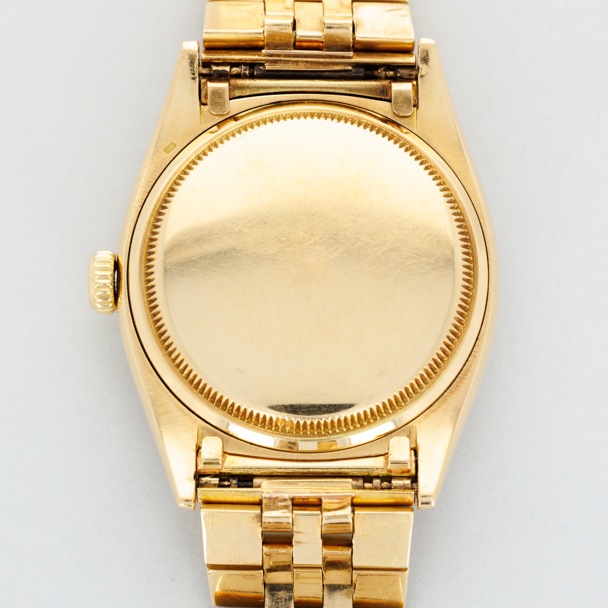 Rolex Yellow Gold Ovettone Datejust Ref. 6305 with Unusual Diamond Markers with Original Papers