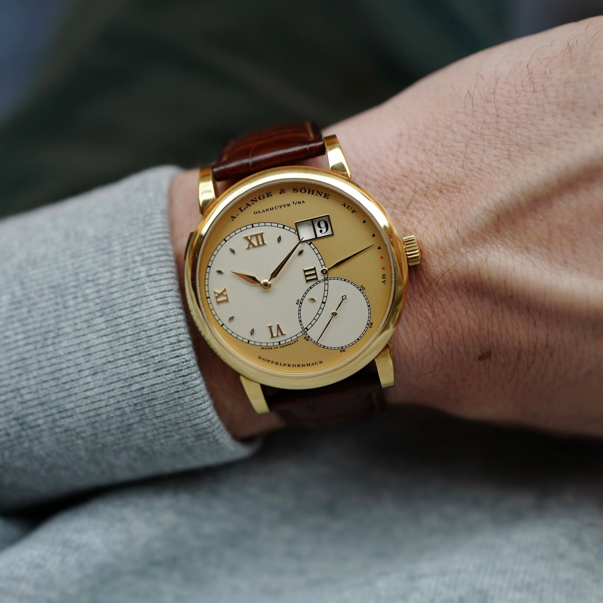 A. Lange & Sohne Yellow Gold Grande Lange 1 Ref. 115.022 (New Arrival)