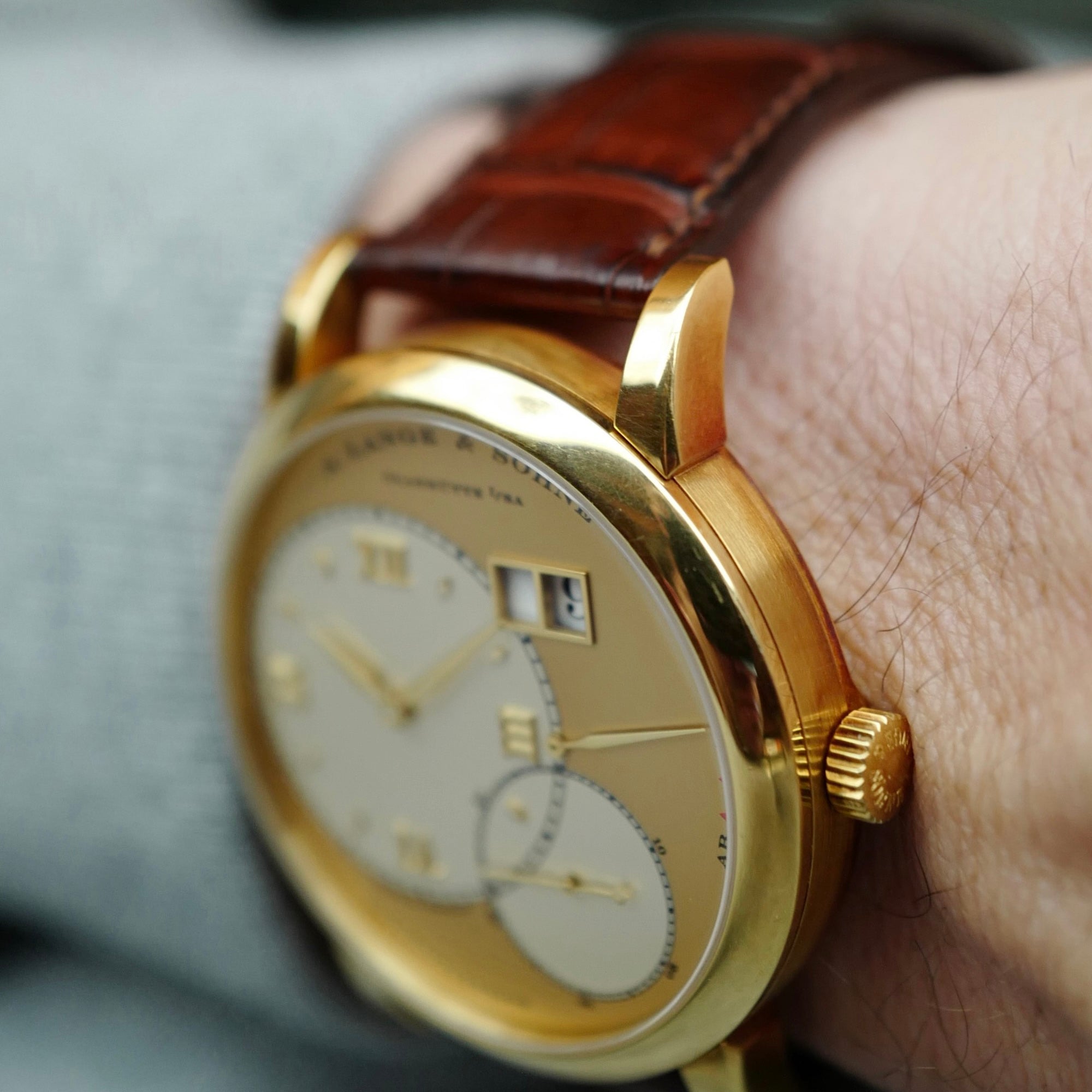 A. Lange &amp; Sohne Yellow Gold Grande Lange 1 Ref. 115.022 (New Arrival)