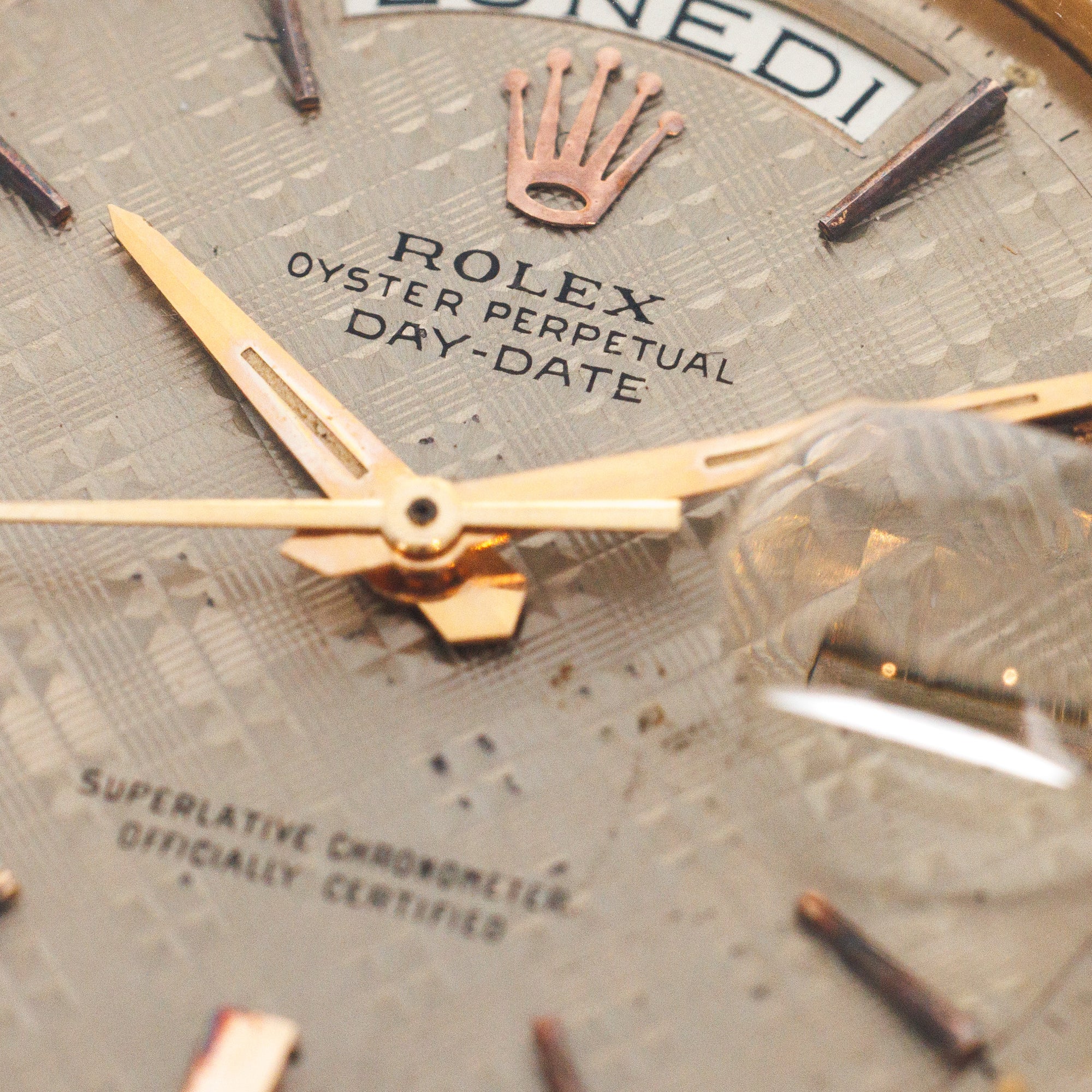 Rolex Rose Gold Day-Date Ref. 1803 with Rare Guilloche Dial
