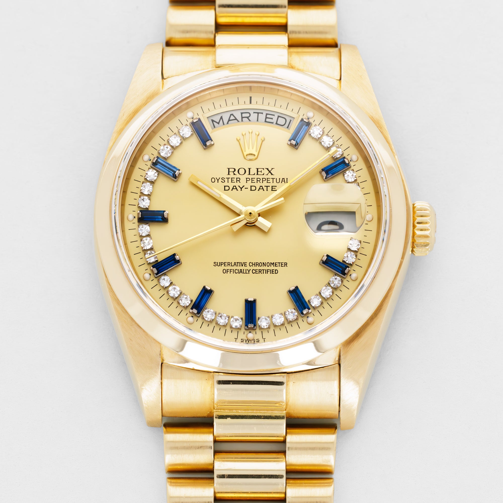 Rolex Day Date Ref. 18028 with Sapphire String Dial