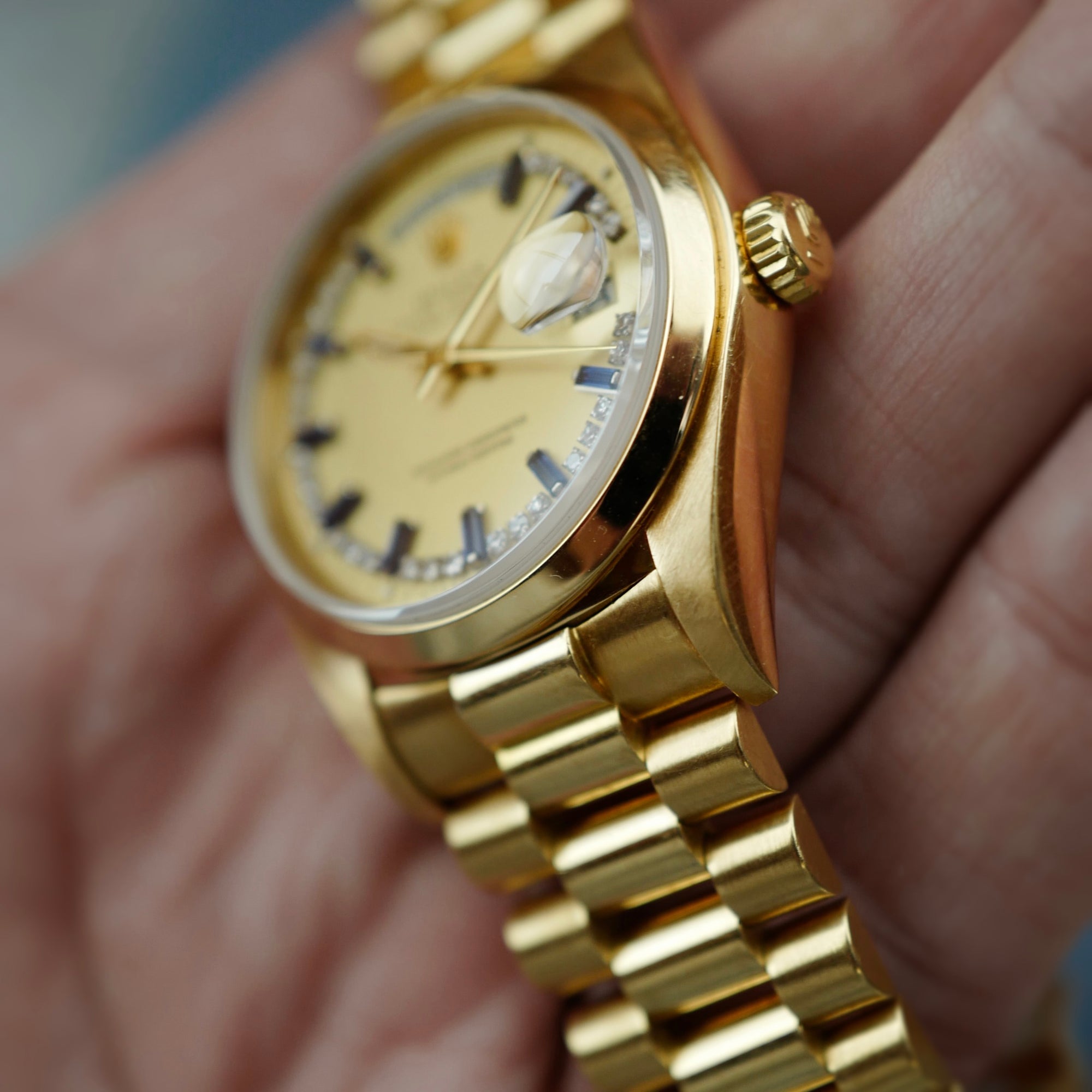 Rolex Day Date Ref. 18028 with Sapphire String Dial