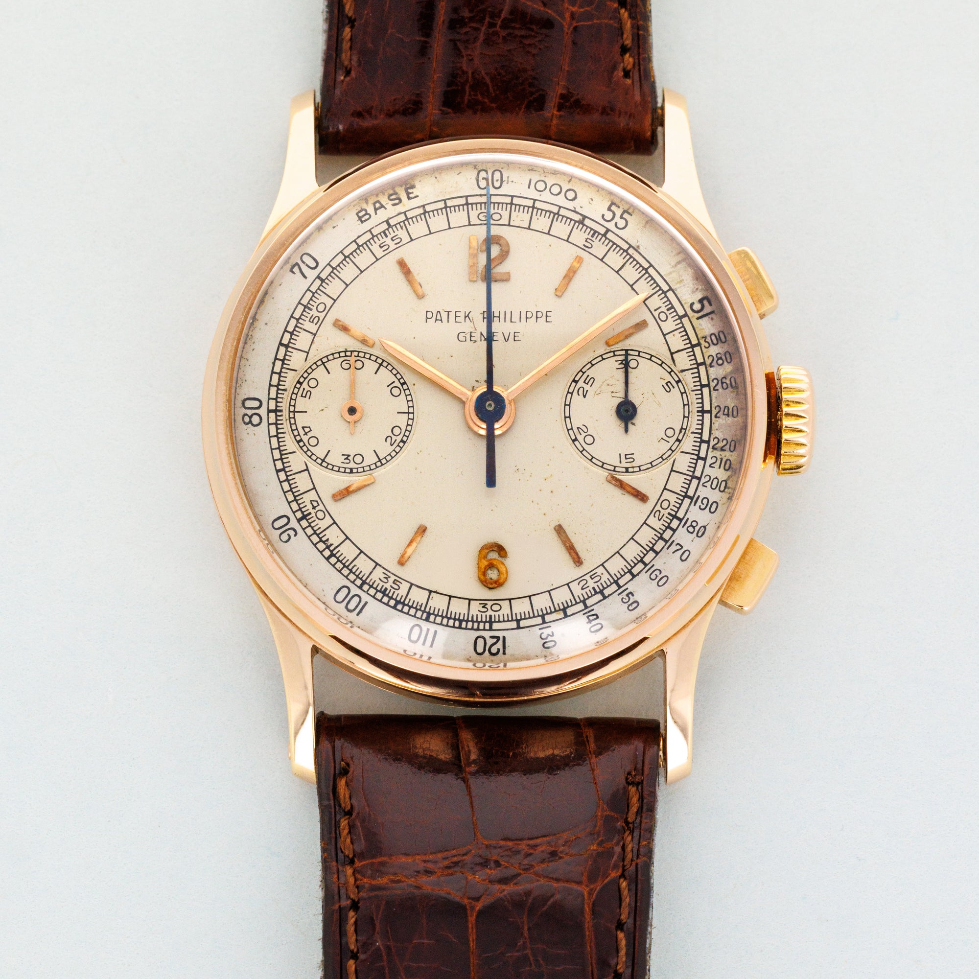 Patek Philippe Pink Gold Two-Tone Dial Watch Ref. 130, Circa 1953