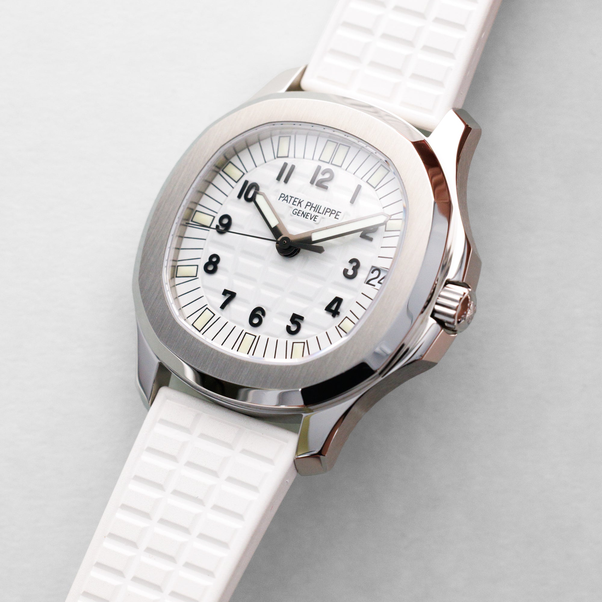 Patek Philippe Aquanaut Albino Dial Watch Ref. 5065 with Original Hangtag, Unique