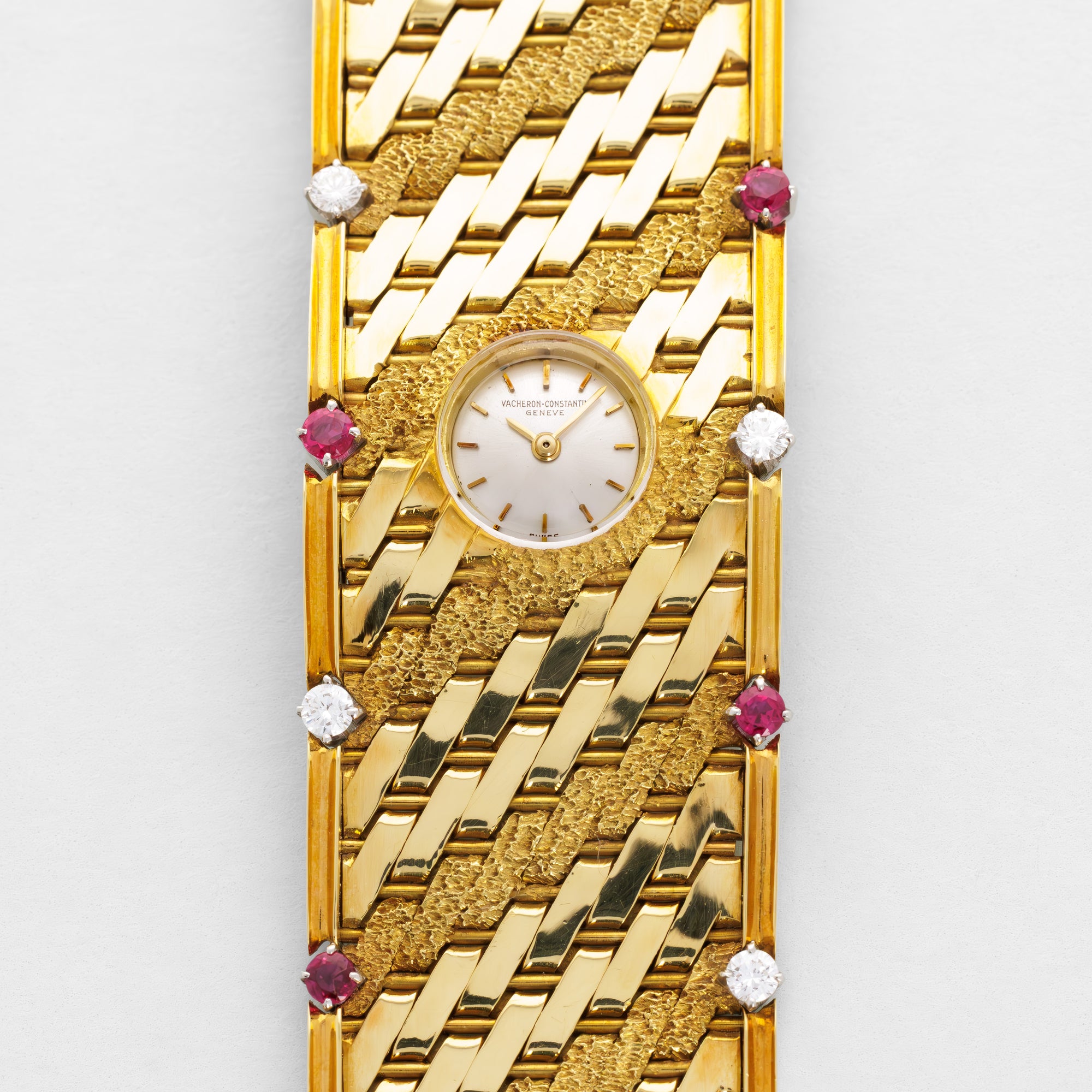 Vacheron Constantin Yellow Gold Diamond &amp; Ruby Bracelet Watch