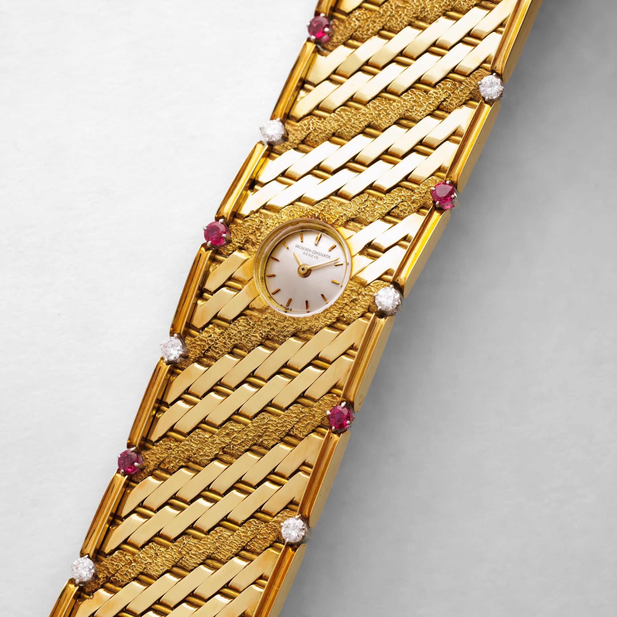 Vacheron Constantin Yellow Gold Diamond &amp; Ruby Bracelet Watch