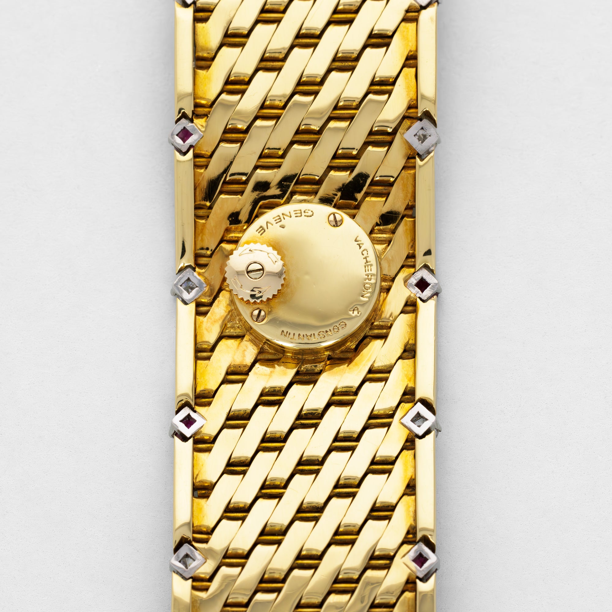 Vacheron Constantin Yellow Gold Diamond &amp; Ruby Bracelet Watch
