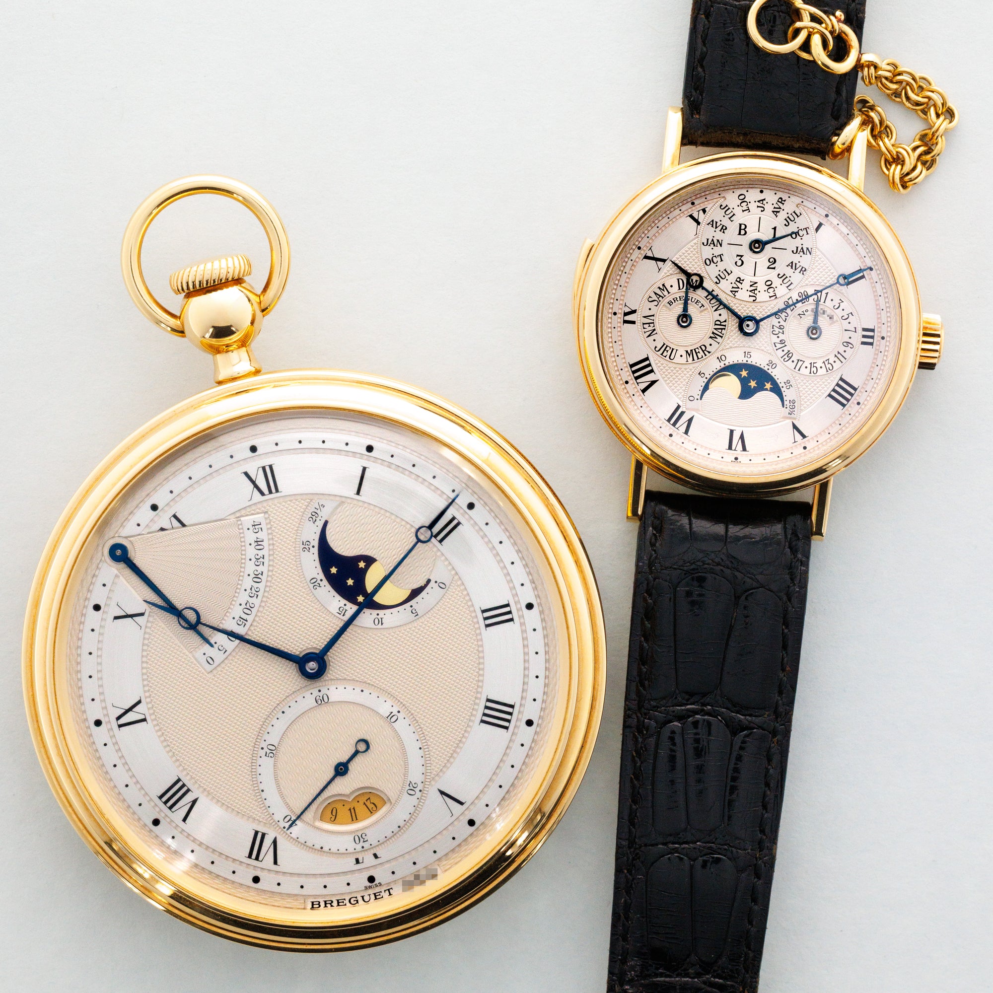 Breguet Souscription Grand Complication Set Watch and Pocket Watch, Circa 1992
