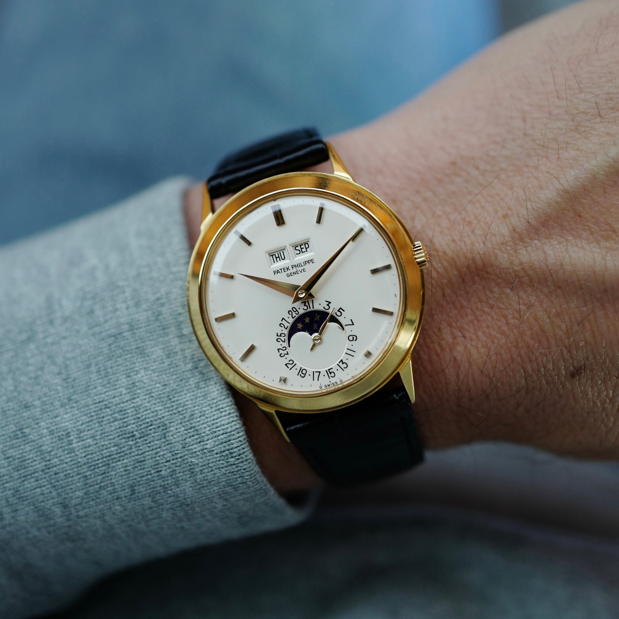 Patek Philippe Yellow Gold Perpetual Calendar Watch Ref. 3448, Circa 1977