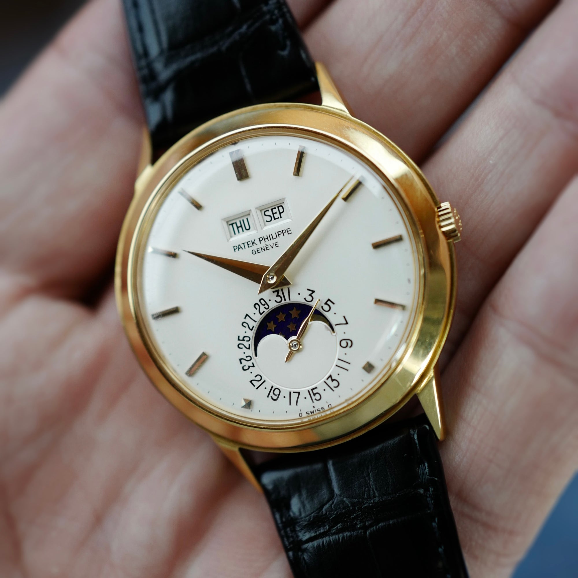 Patek Philippe Yellow Gold Perpetual Calendar Watch Ref. 3448, Circa 1977
