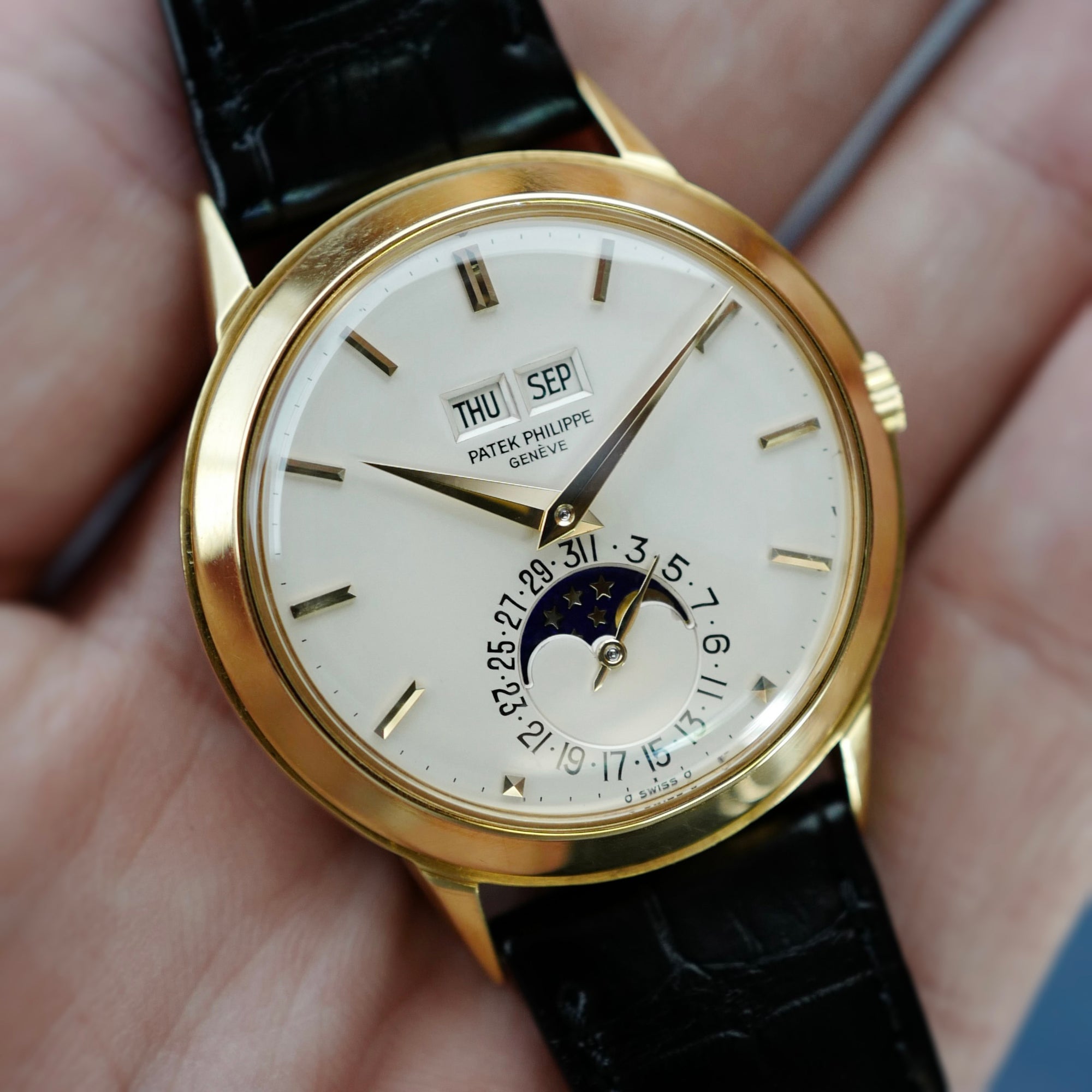 Patek Philippe Yellow Gold Perpetual Calendar Watch Ref. 3448, Circa 1977