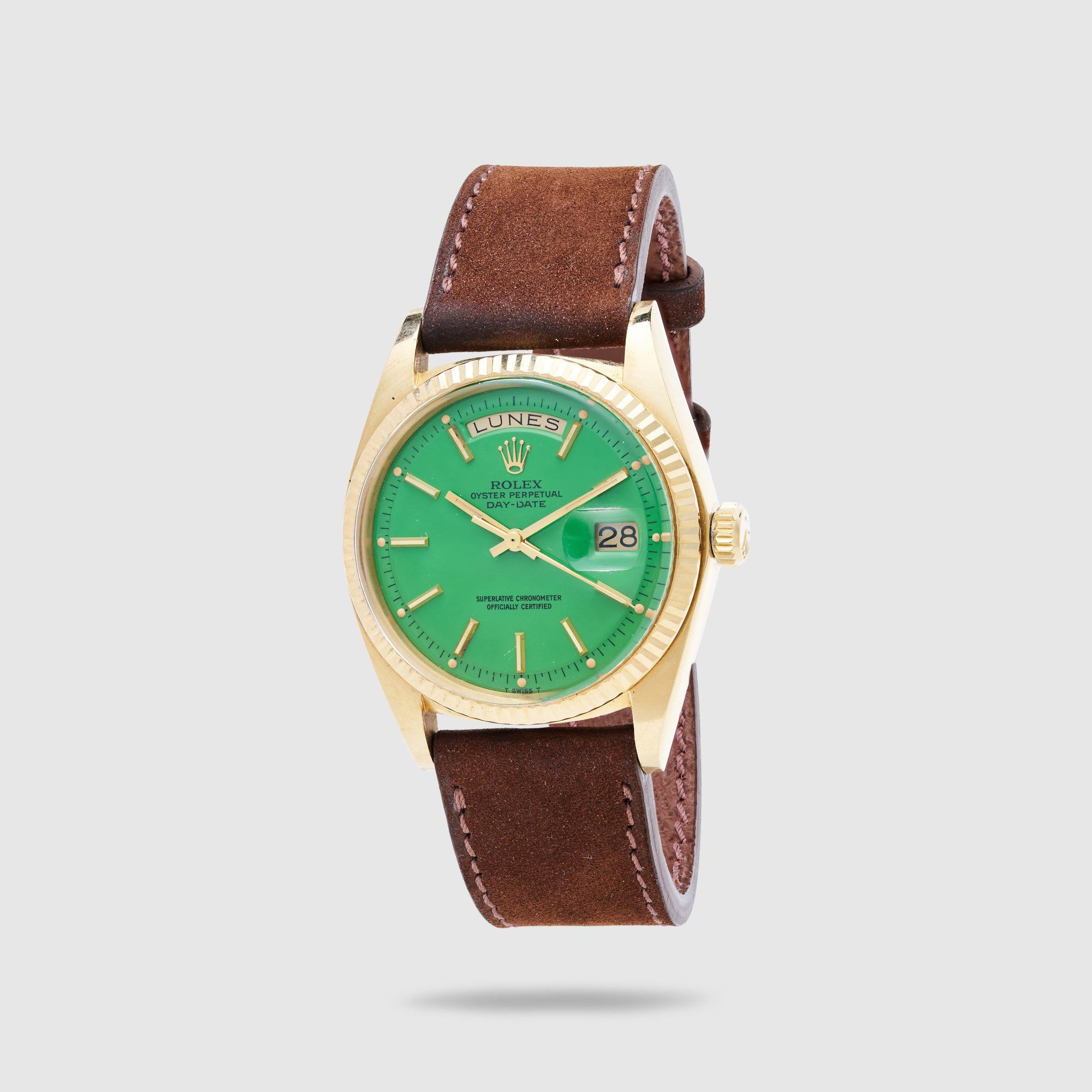 Rolex Yellow Gold Day-Date Ref. 1803 with Green Stella Dial