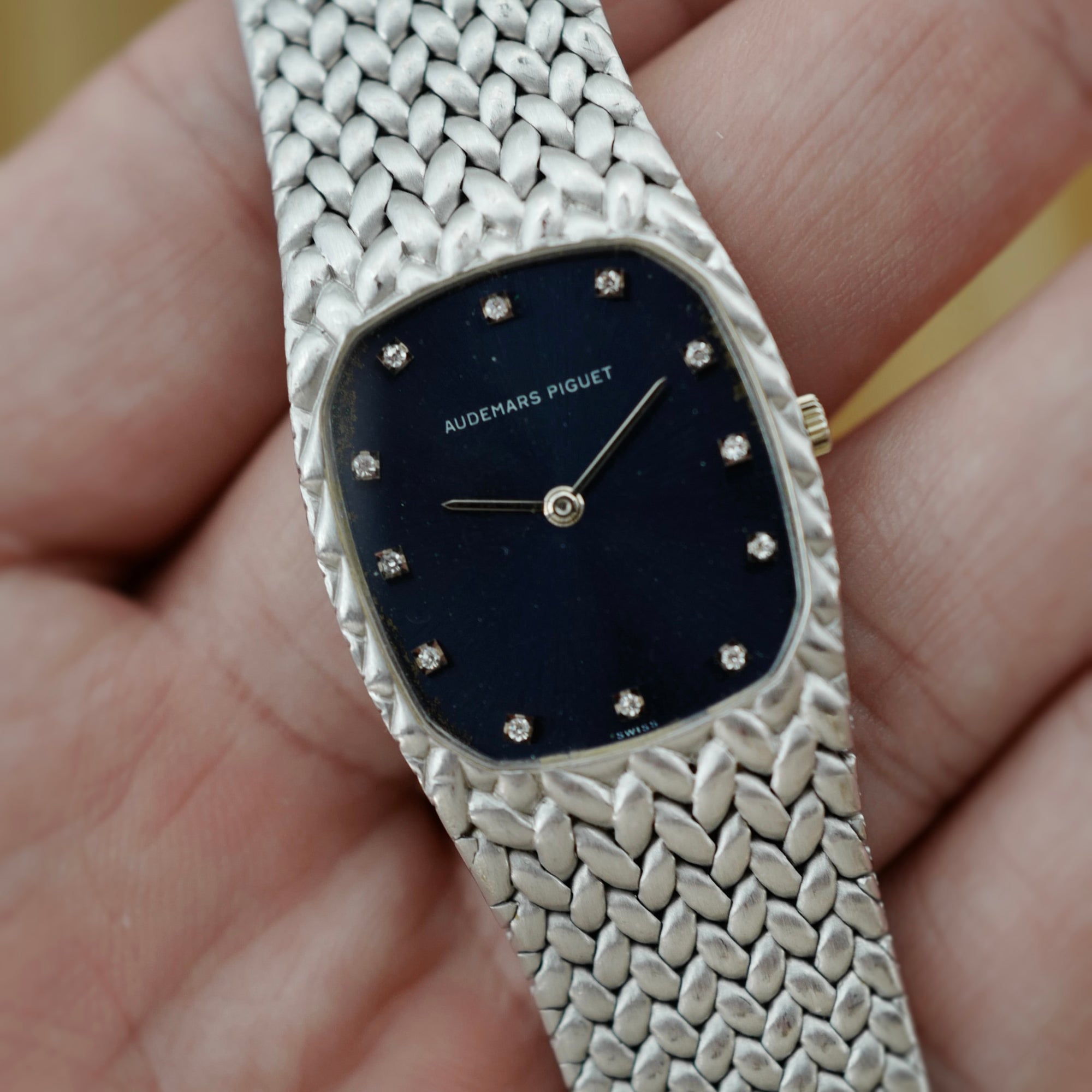 Audemars Piguet White Gold Cobra-style Bracelet Watch