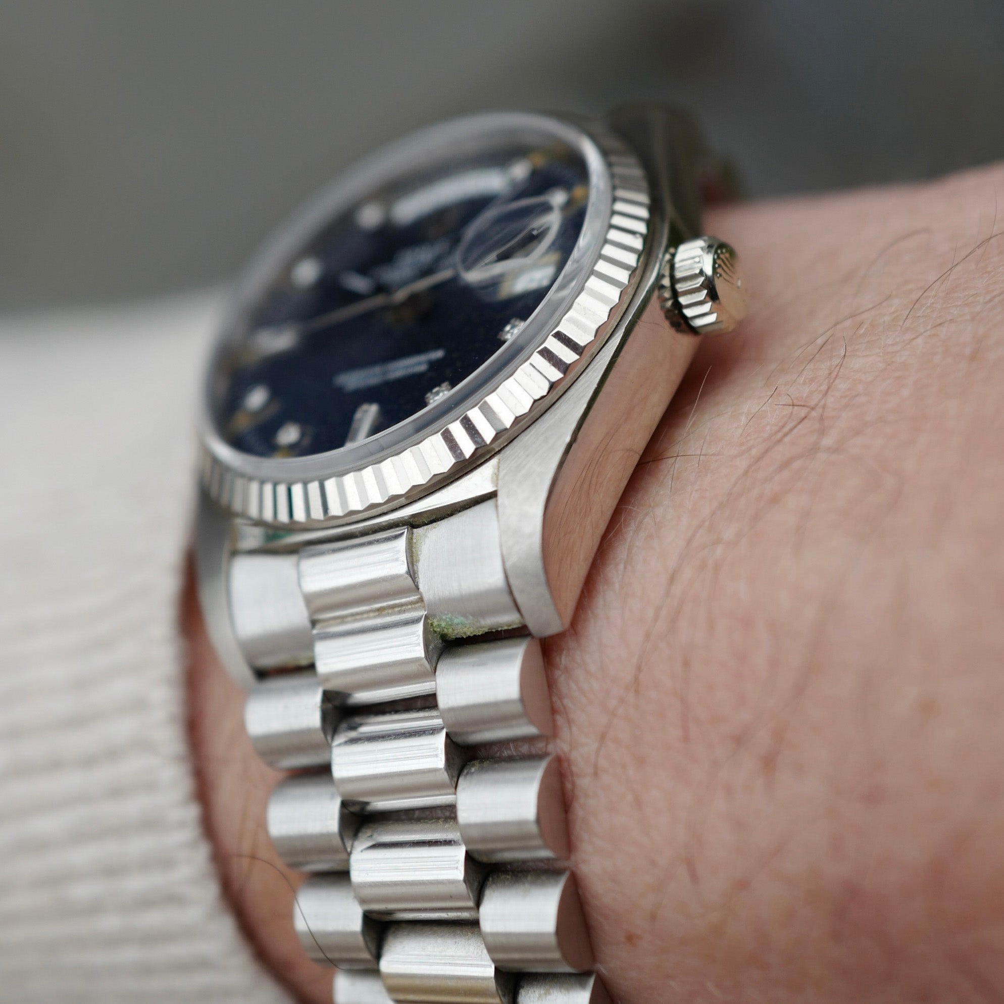 Rolex White Gold Day-Date Ref. 18039 with Attractive Tropical Dial (New Arrival)