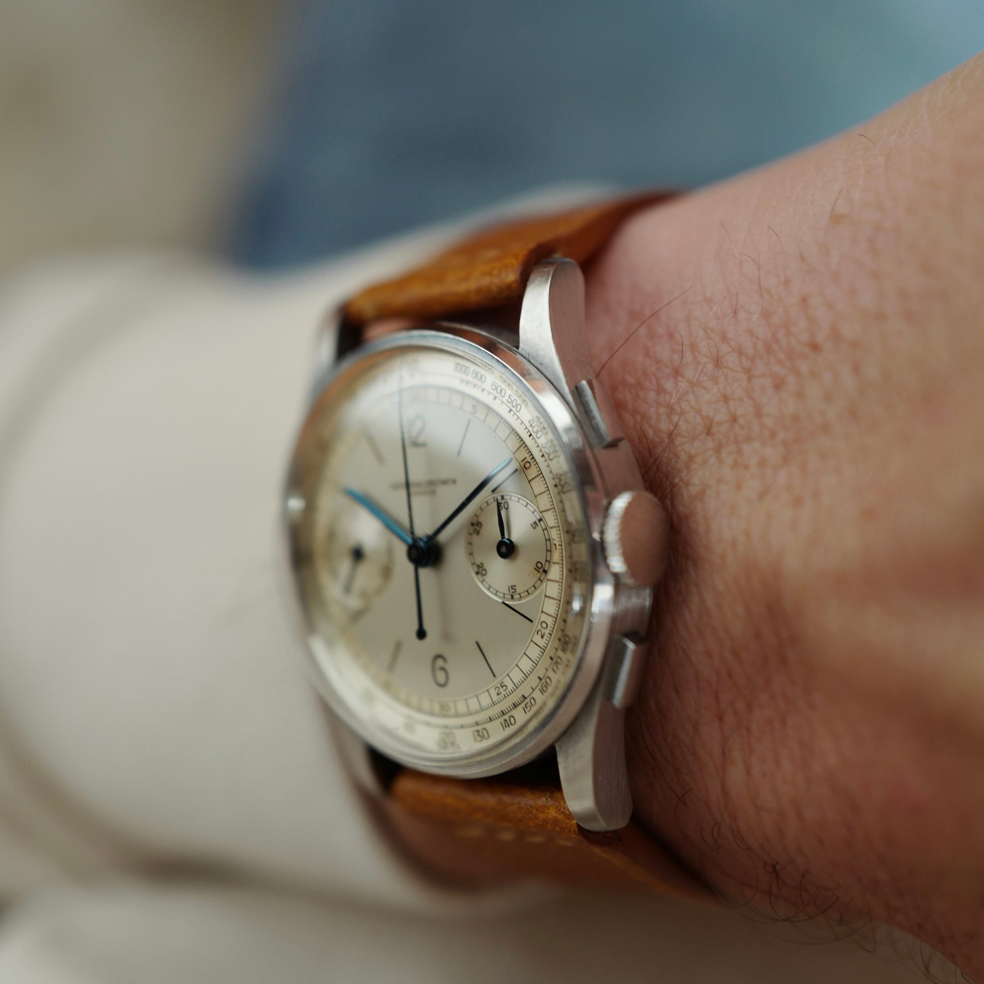 Vacheron Constantin Steel Chronograph Watch Ref. 4072, Circa 1943